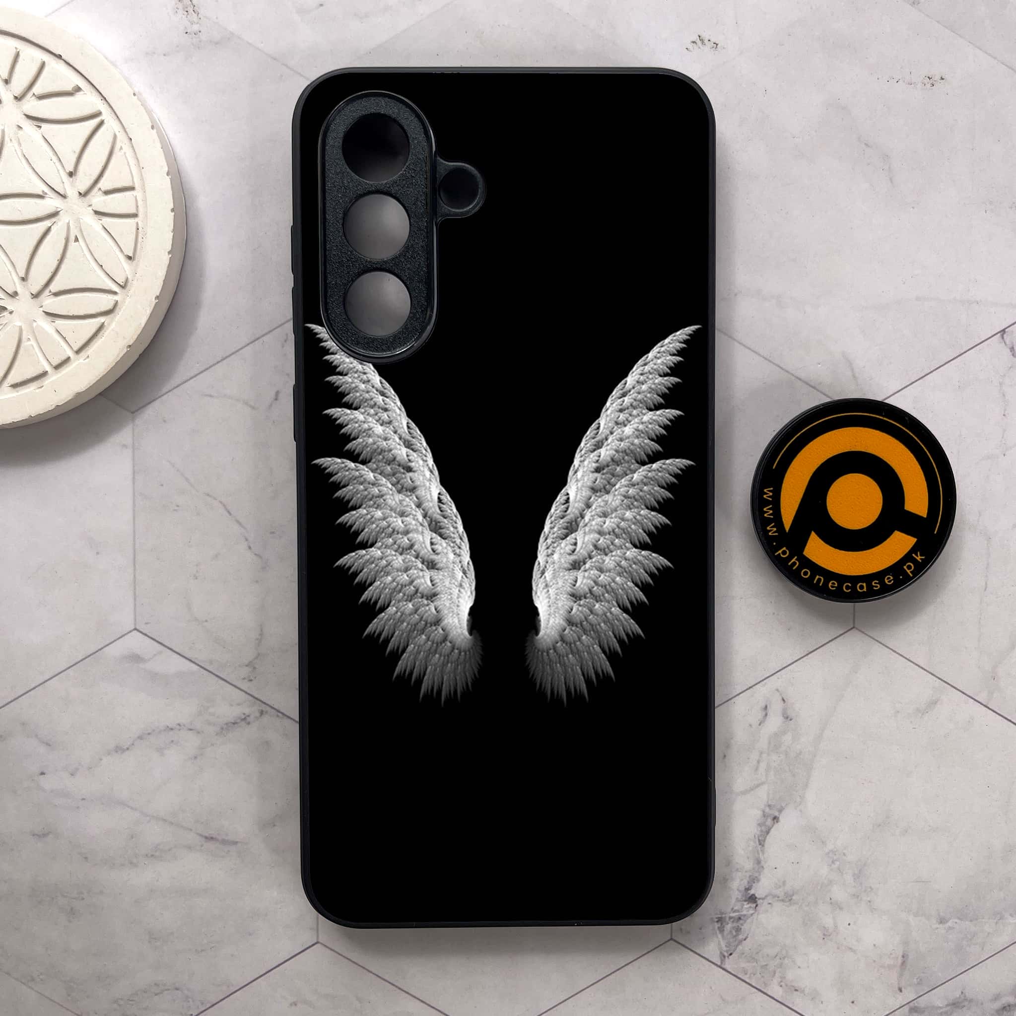 Samsung Galaxy A26 5G - Angel Wings Series - Premium Metal Printed soft Bumper shock Proof Case