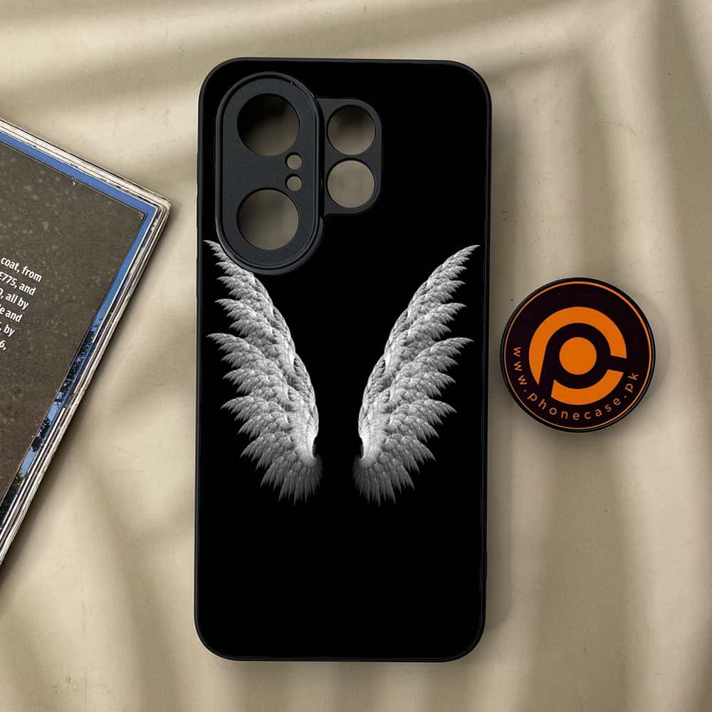 Vivo X200 FE - Angel Wings Series - Premium Metal Printed soft Bumper Shock Proof Case