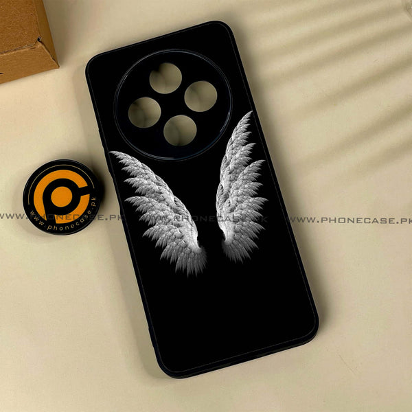 Xiaomi Redmi 14c / Poco C75 4G  - Angel Wings Design 6 - Premium Printed Glass soft Bumper shock Proof Case CS-26199