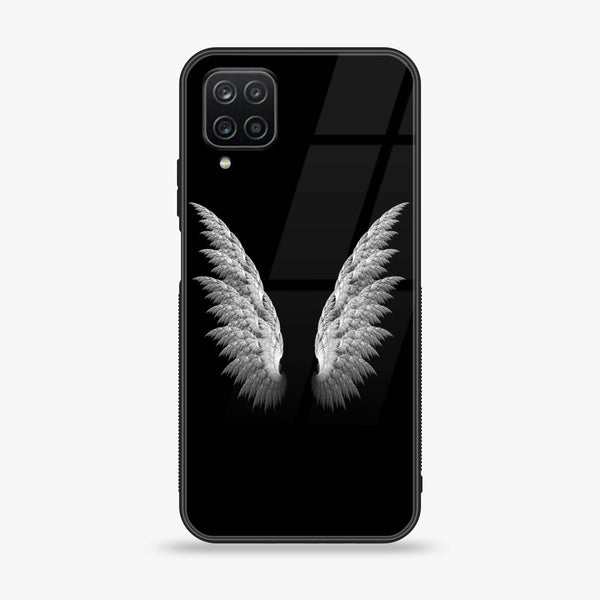 Samsung Galaxy A12 / A12 Nacho - Angel Wing Design 6 - Premium Printed Glass soft Bumper shock Proof Case CS-7008