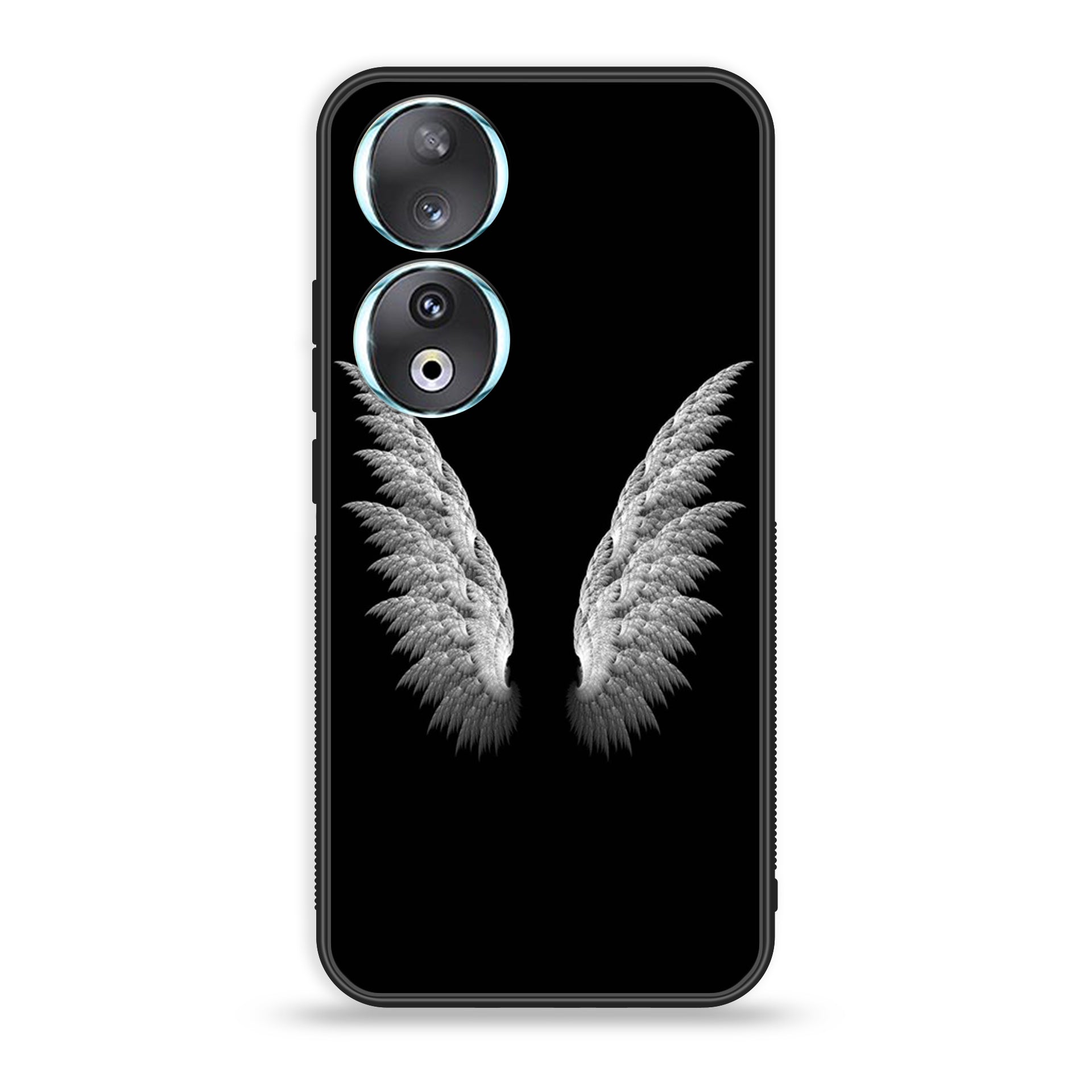 Huawei Honor 90 - Angel Wings Series - Premium Printed Glass soft Bumper shock Proof Case