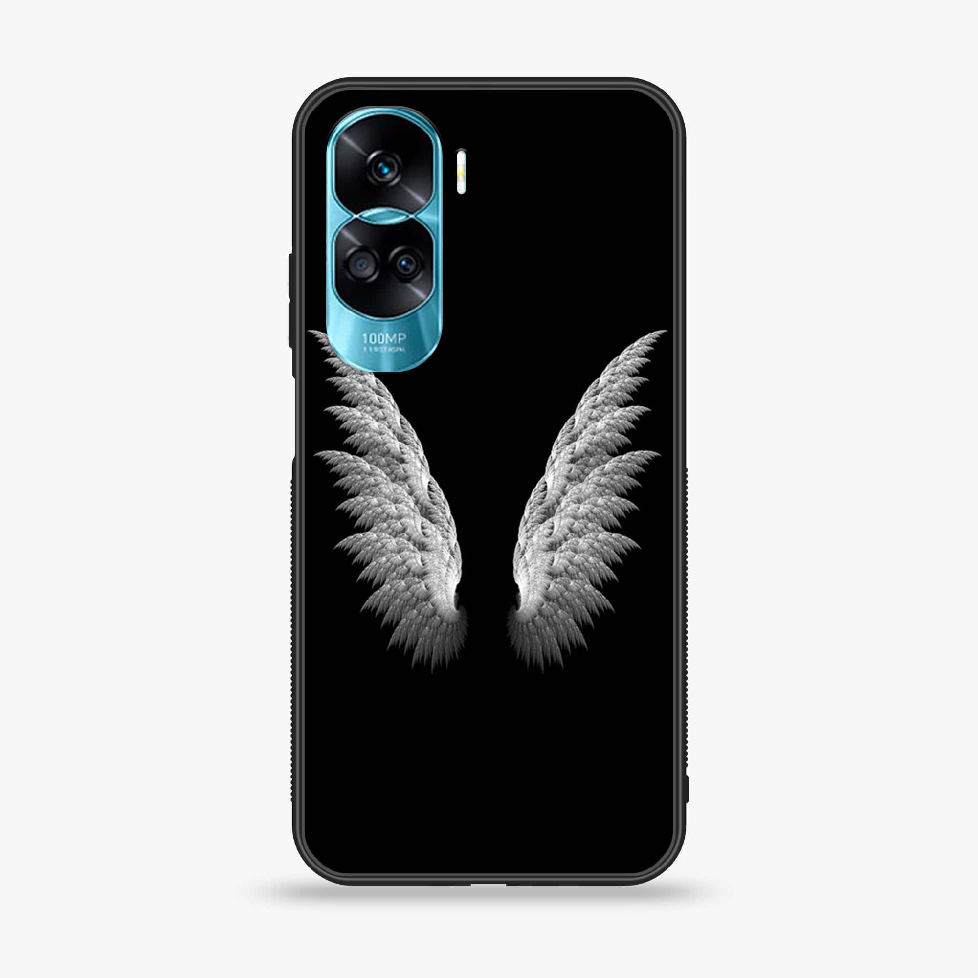 Honor 90 Lite - Angel Wings Series - Premium Printed Glass soft Bumper shock Proof Case