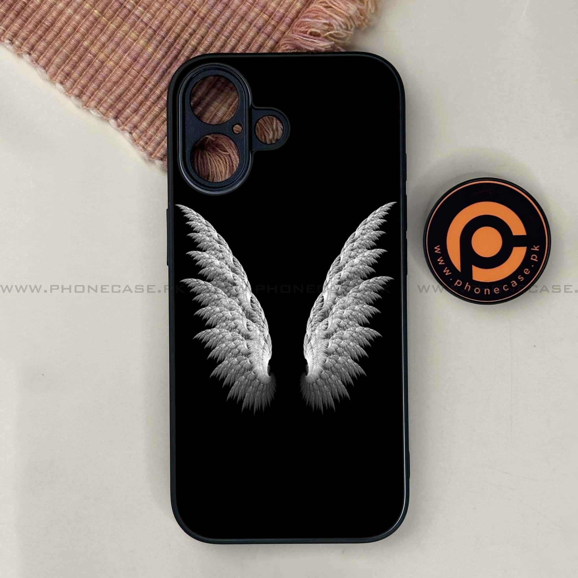 iPhone 17 - Angel Wings Series - Premium Printed Glass soft Bumper shock Proof Case