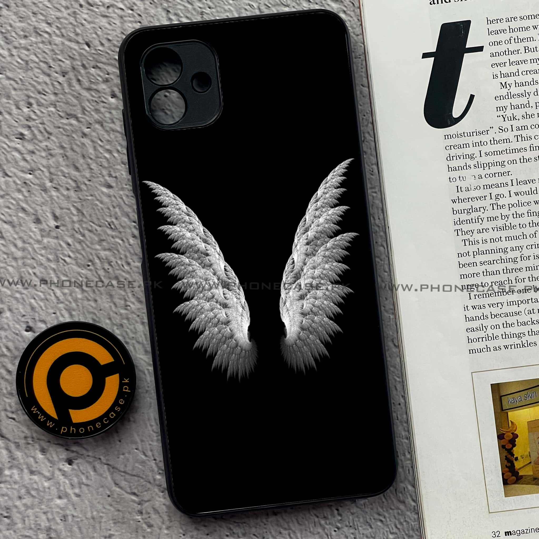 Samsung Galaxy A04 - Angel Wings Series - Premium Printed Metal soft Bumper shock Proof Case