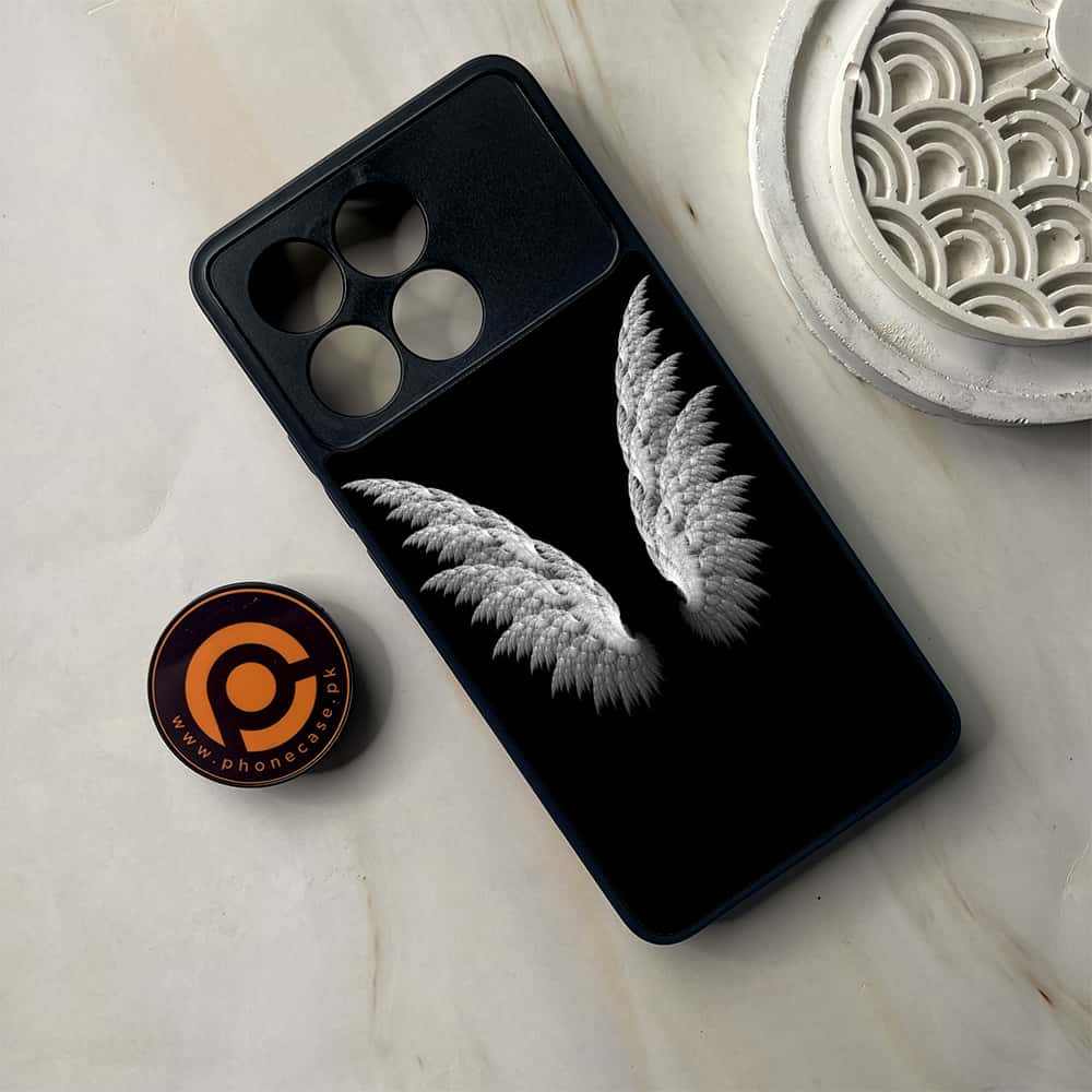 Xiaomi Poco F6 Pro - Angel Wings 2.0 Series - Premium Metal Printed soft Bumper shock Proof Case