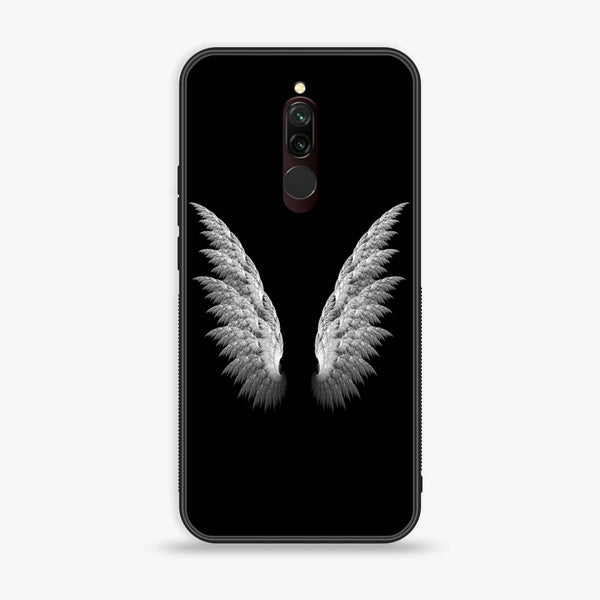 Xiaomi Redmi 8 - Angel Wings Design 6 - Premium Metal Printed soft Bumper shock Proof Case CS-31569