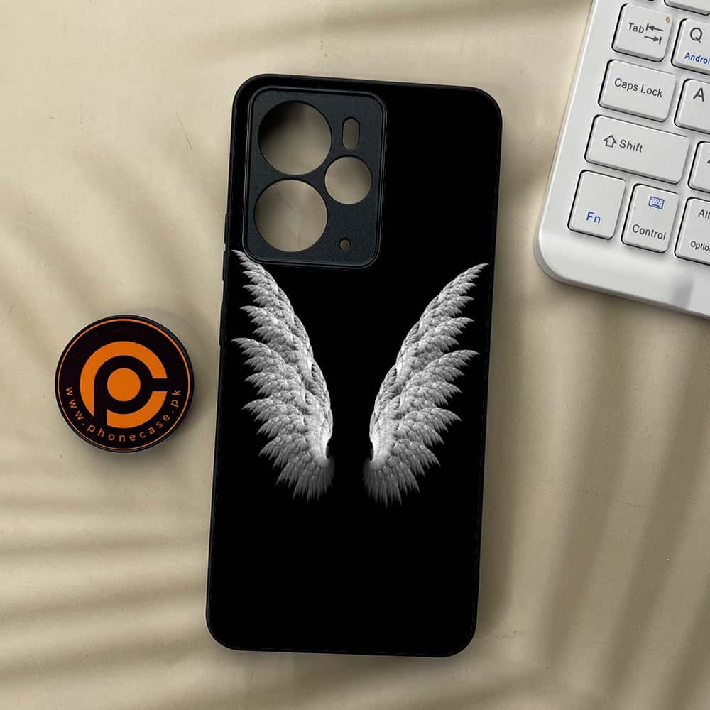 Realme 14T 5G - Angel Wings Series - Premium Metal Printed soft Bumper Shock Proof Case