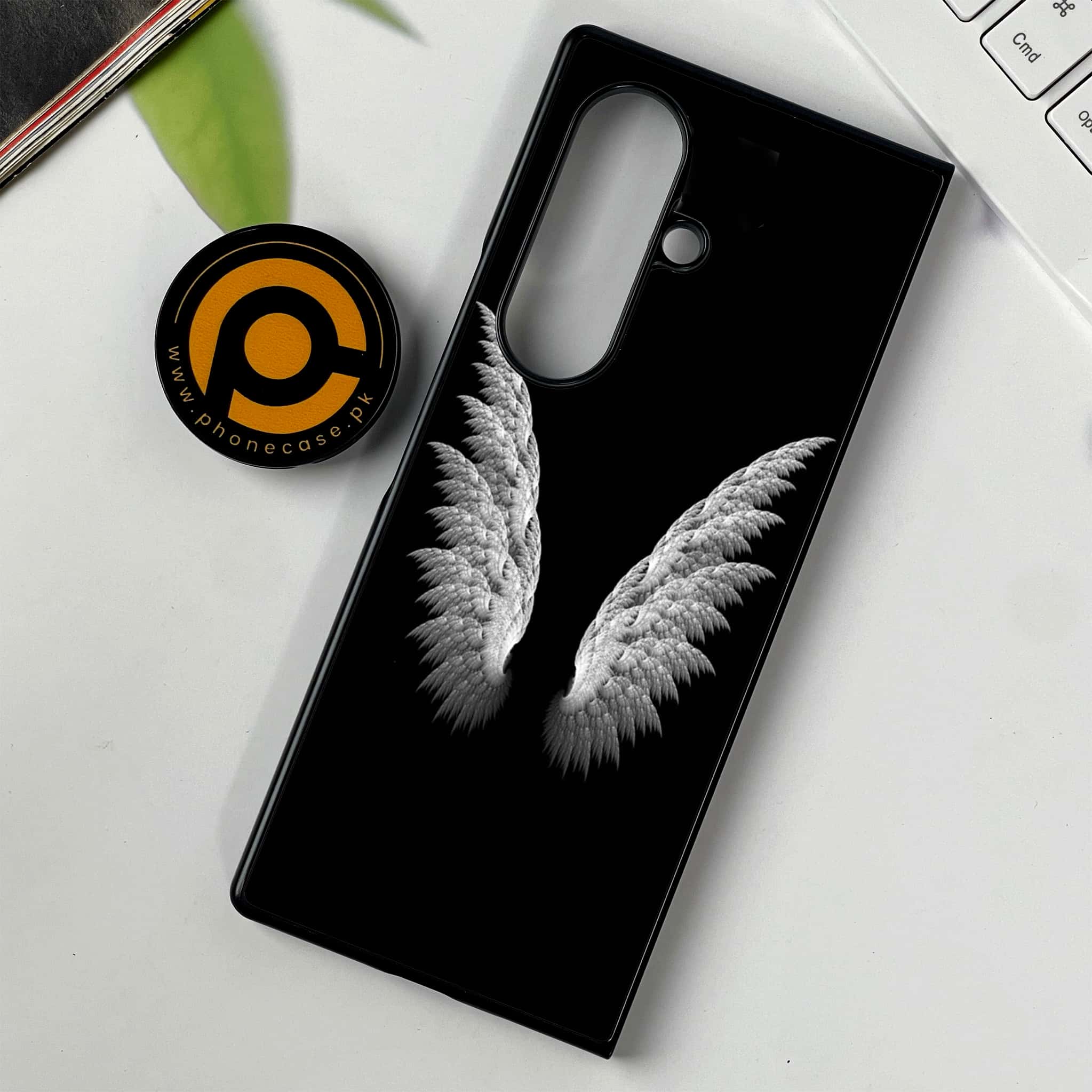 Samsung Galaxy Z Fold 7 - Angel Wings Series - Premium Metal Printed soft Bumper shock Proof Case