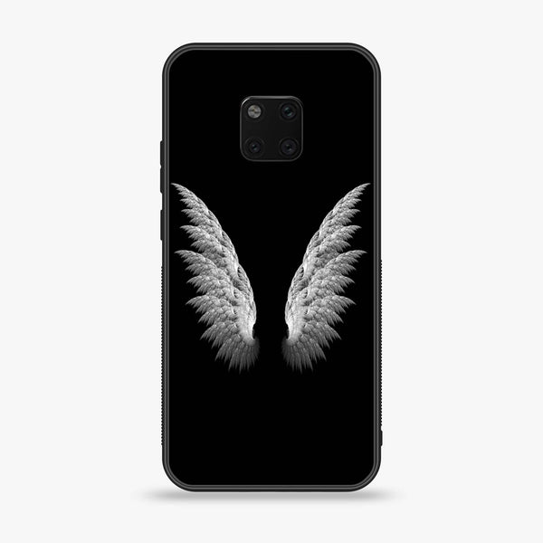 Huawei Mate 20 Pro - Angel Wings Design 6- Premium Printed Glass soft Bumper shock Proof Case CS-46083