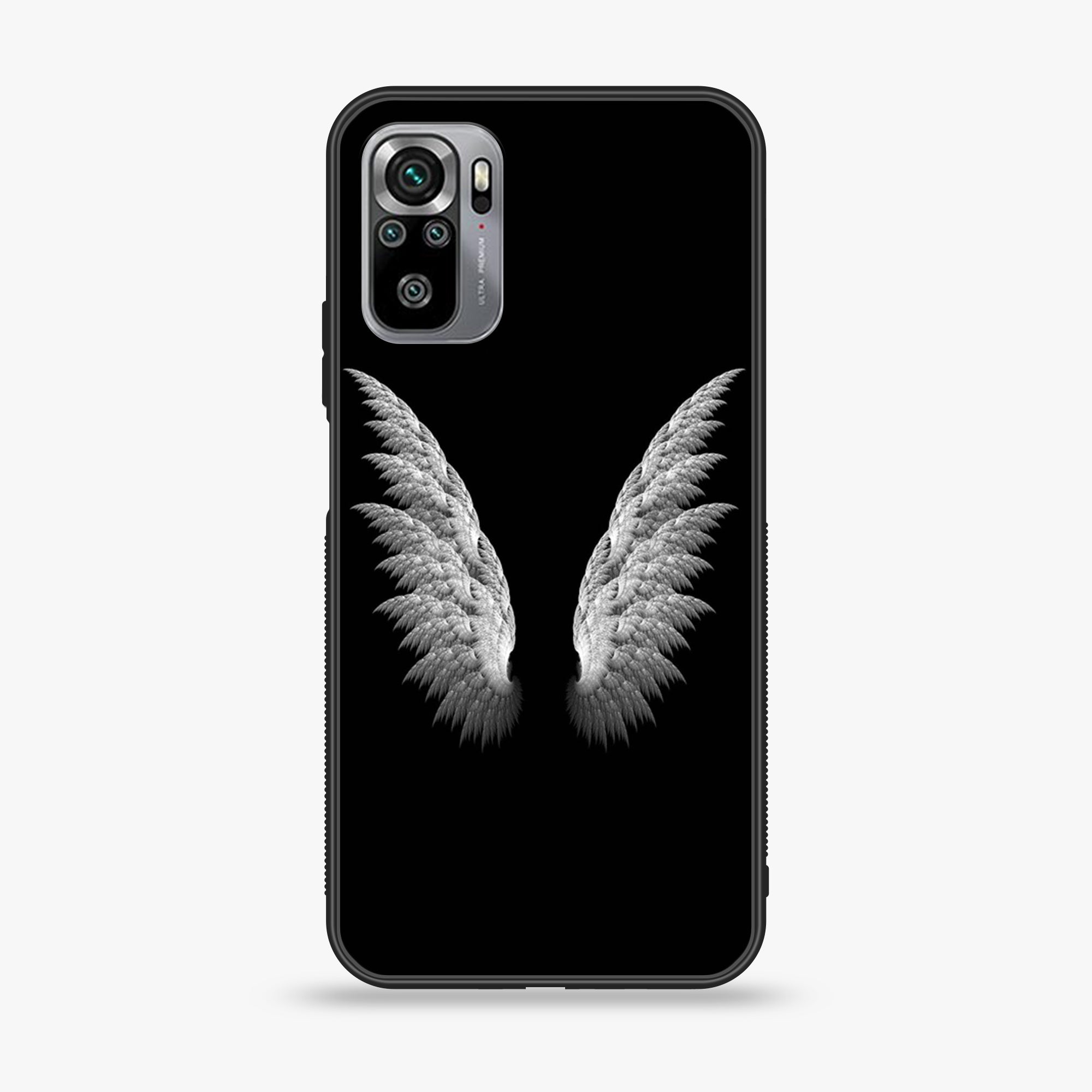 Xiaomi Redmi Note 10S- Angel Wings Series - Premium Printed Glass soft Bumper shock Proof Case