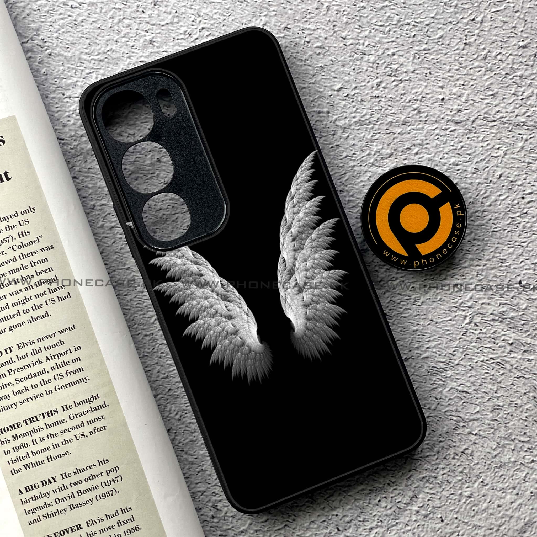 Vivo Y19s Pro - Angel Wings Series - Premium Metal Printed soft Bumper shock Proof Case