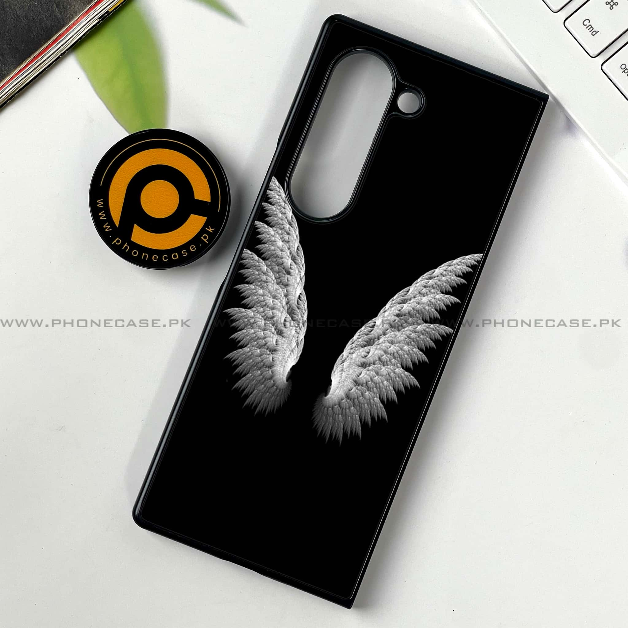 Samsung Galaxy Z Fold 6 - Angel Wings Series - Premium Printed Metal soft Bumper shock Proof Case