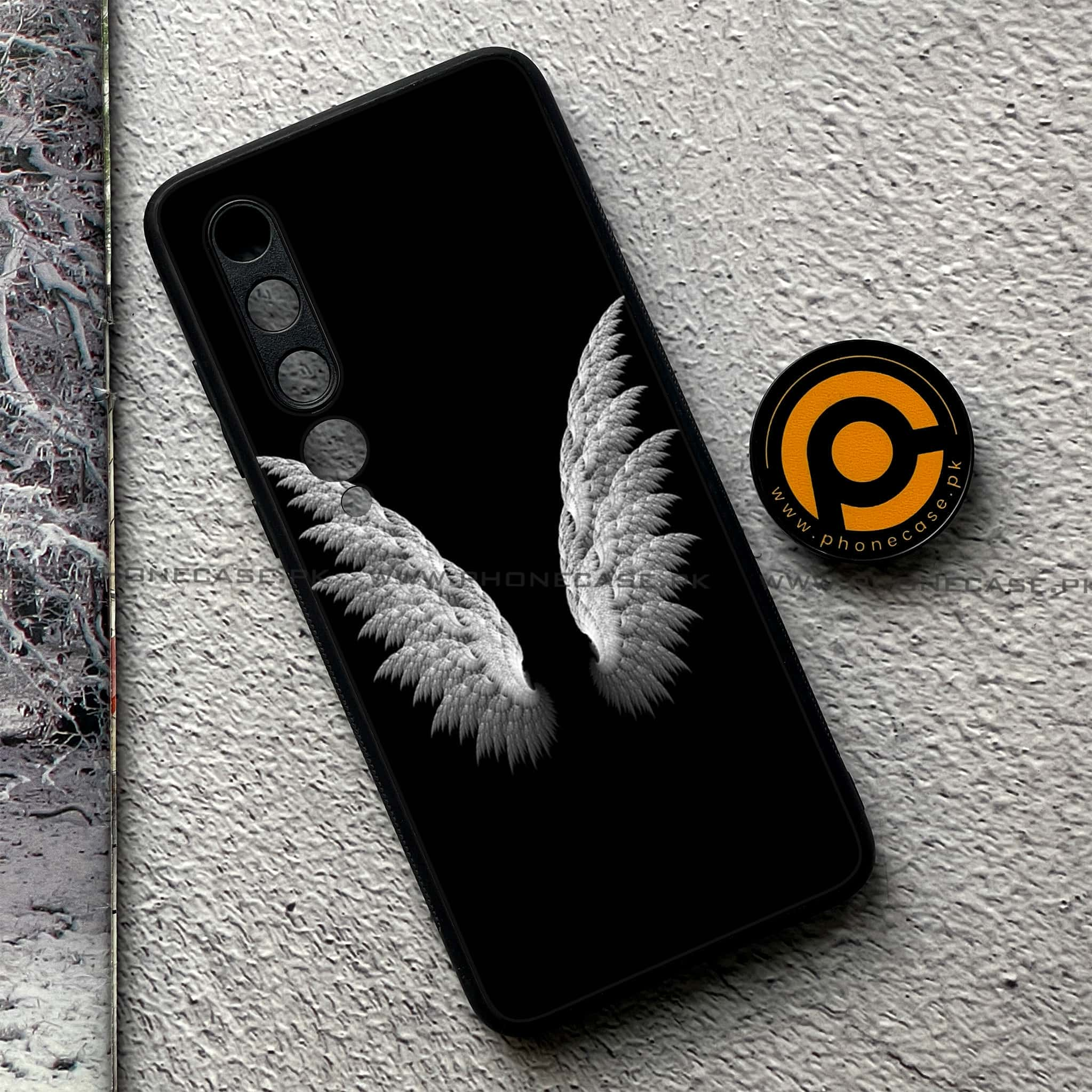 Xiaomi Mi 10 - Angel Wings Series - Premium Printed Glass soft Bumper shock Proof Case