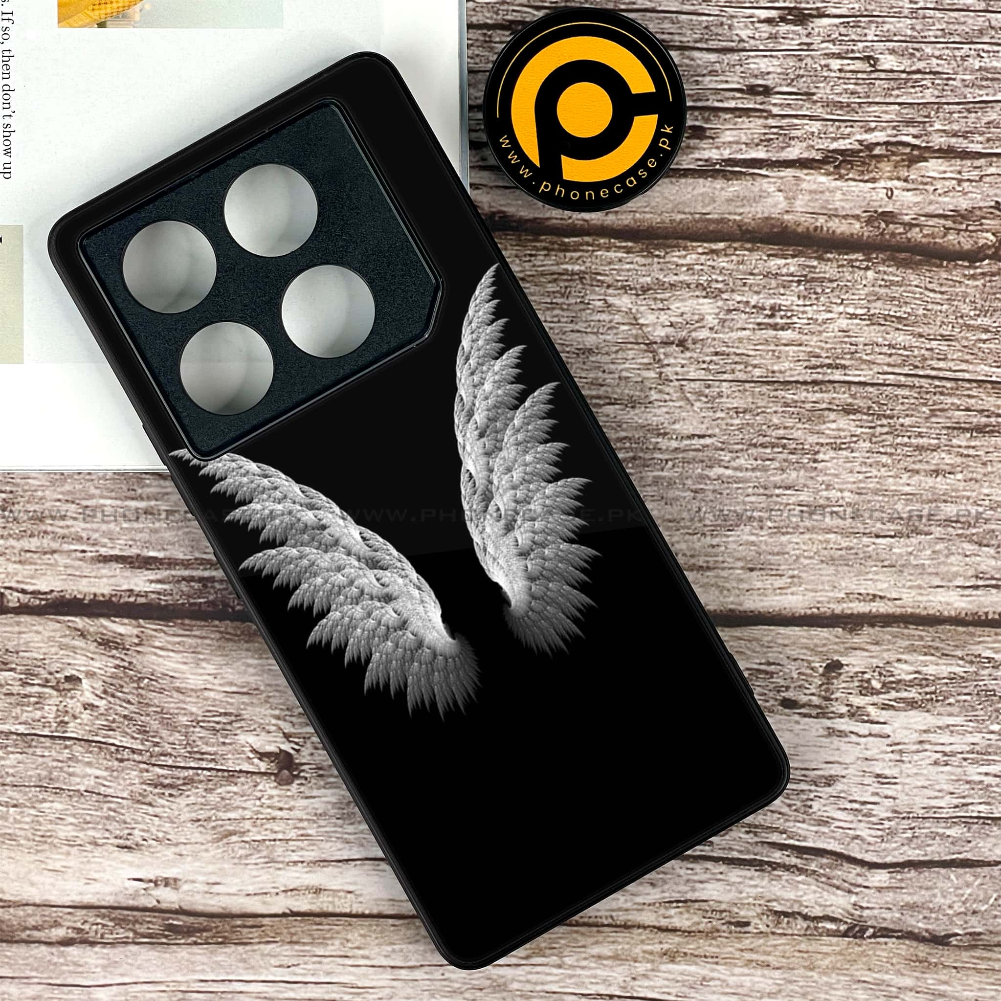 Infinix GT 20 Pro - Angel Wings Series - Premium Printed Glass soft Bumper shock Proof Case