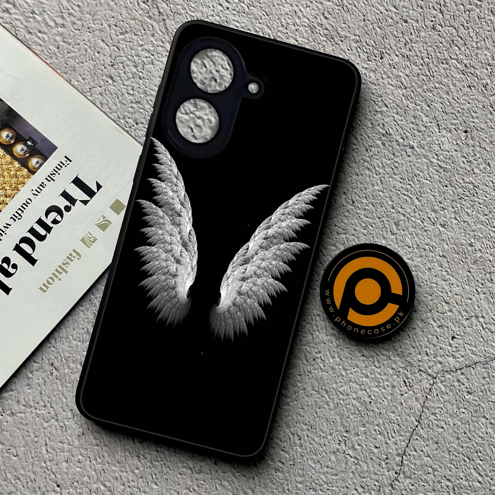 Xiaomi Redmi A5 - Angel Wings Series - Premium Metal Printed soft Bumper shock Proof Case