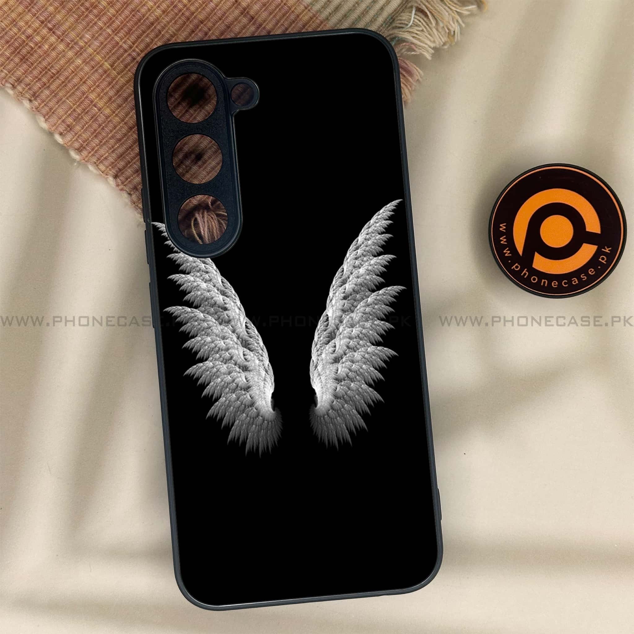 Tecno Spark 40 Pro - Angel Wings Series - Premium Metal Printed soft Bumper shock Proof Case