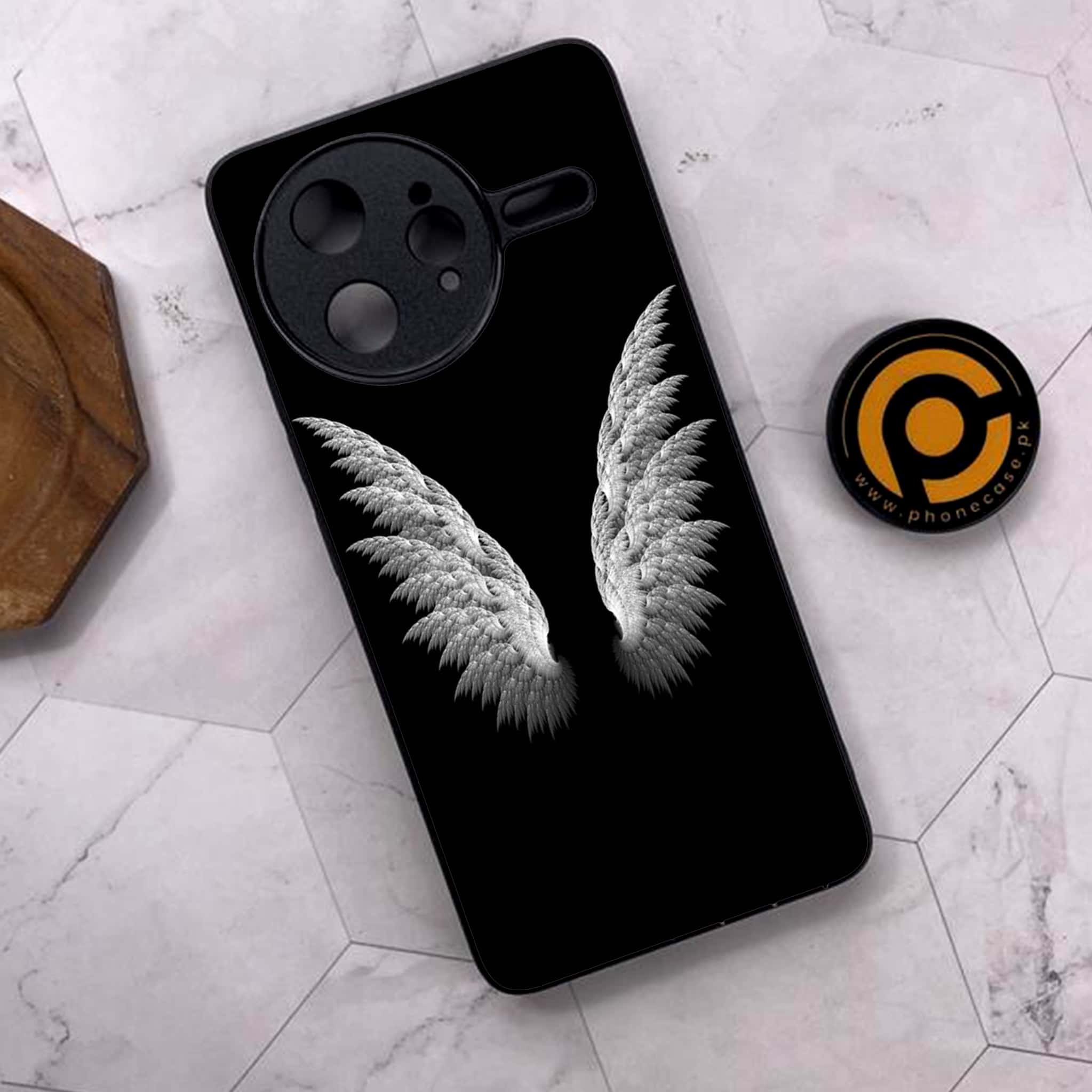 Xiaomi Poco F7 Ultra 5G - Angel Wings Series - Premium Metal Printed soft Bumper shock Proof Case