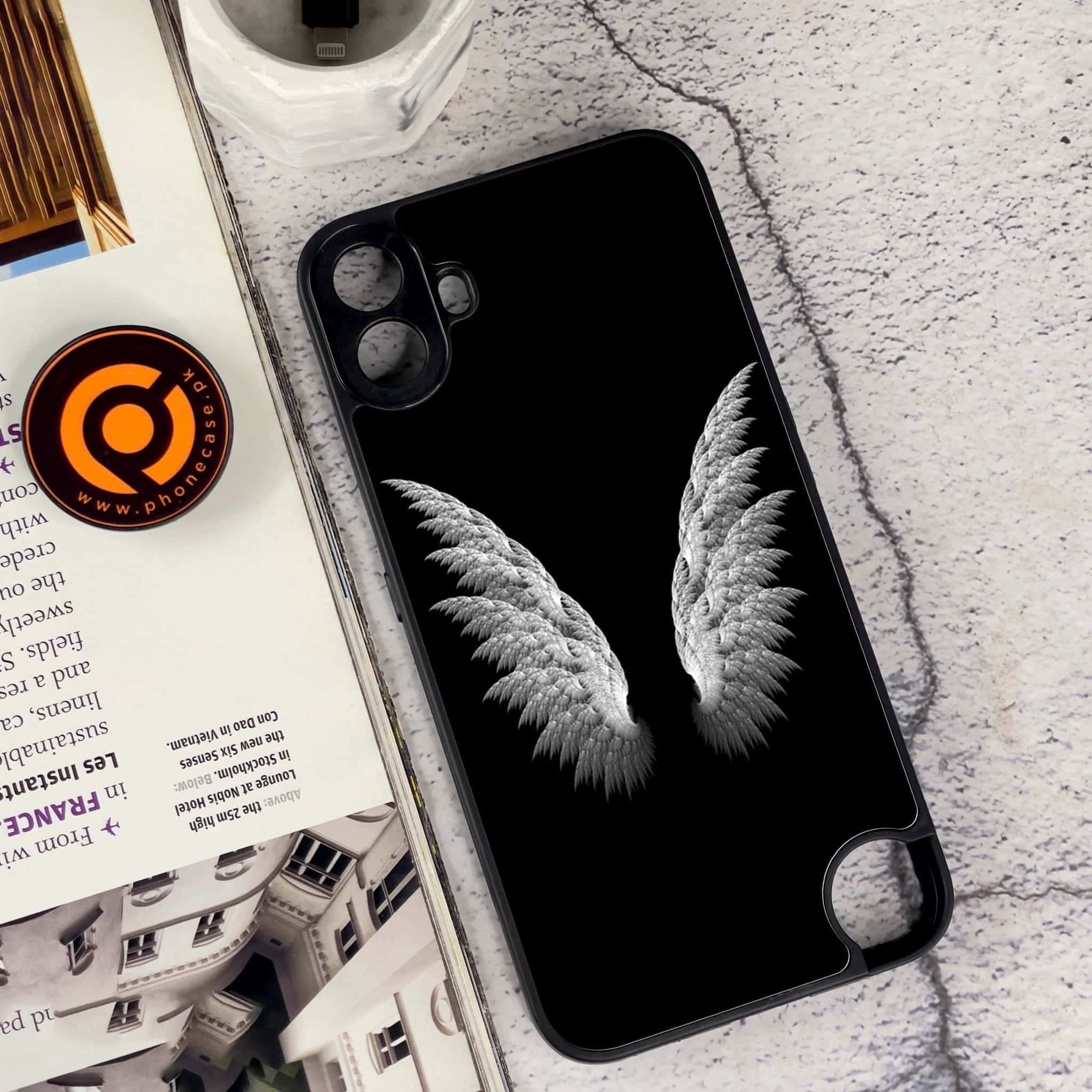 Nothing CMF Phone 1 - Angel Wings Series - Premium Metal Printed soft Bumper Shock Proof Case
