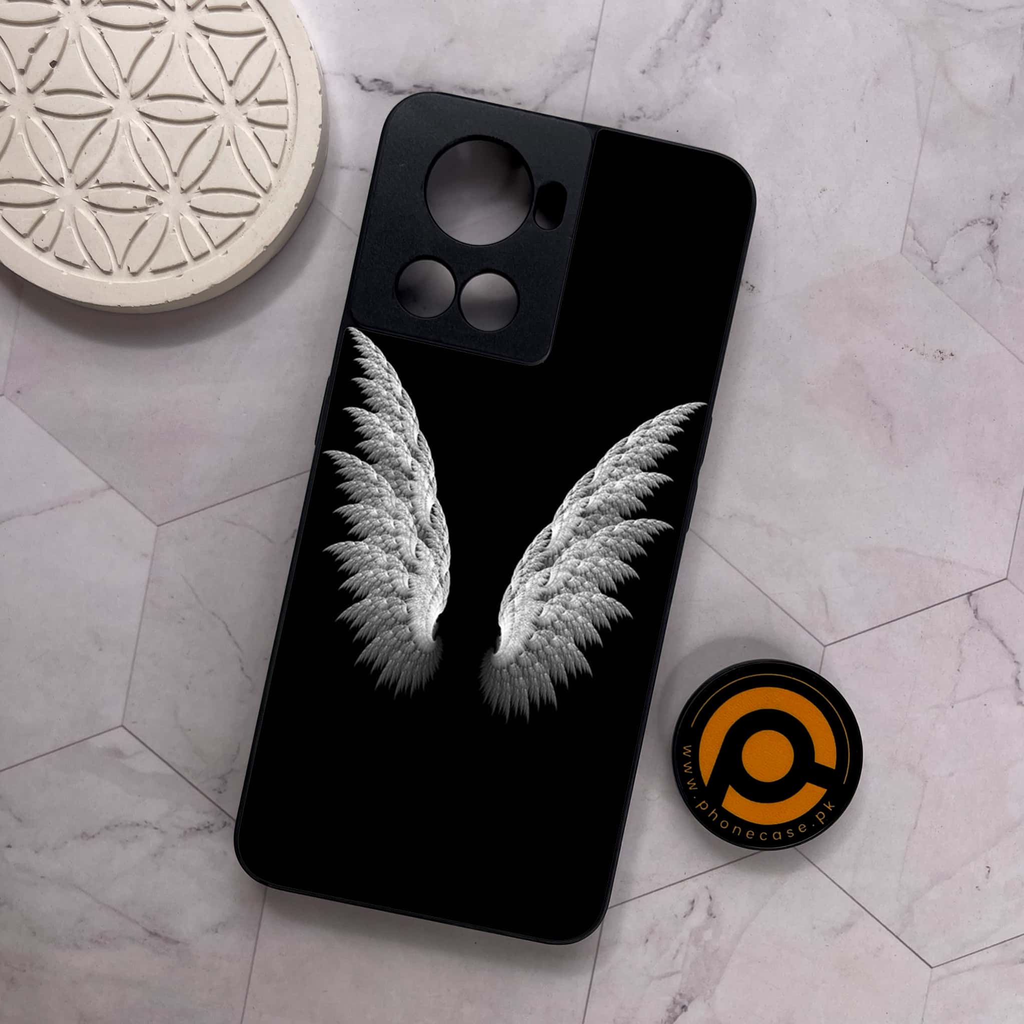 OnePlus 10R - Angel Wings Series - Premium Metal Printed soft Bumper shock Proof Case