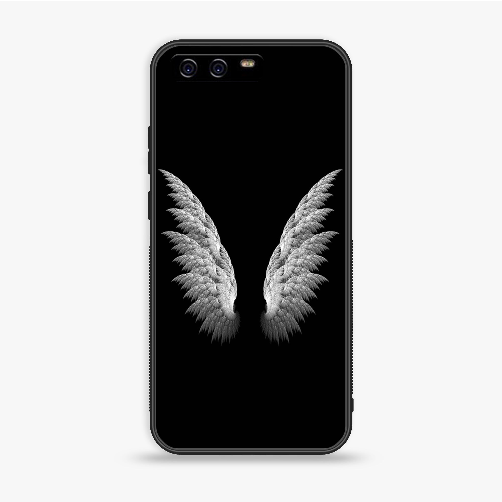 Huawei P10 Plus - Angel Wings Series - Premium Printed Glass soft Bumper shock Proof Case