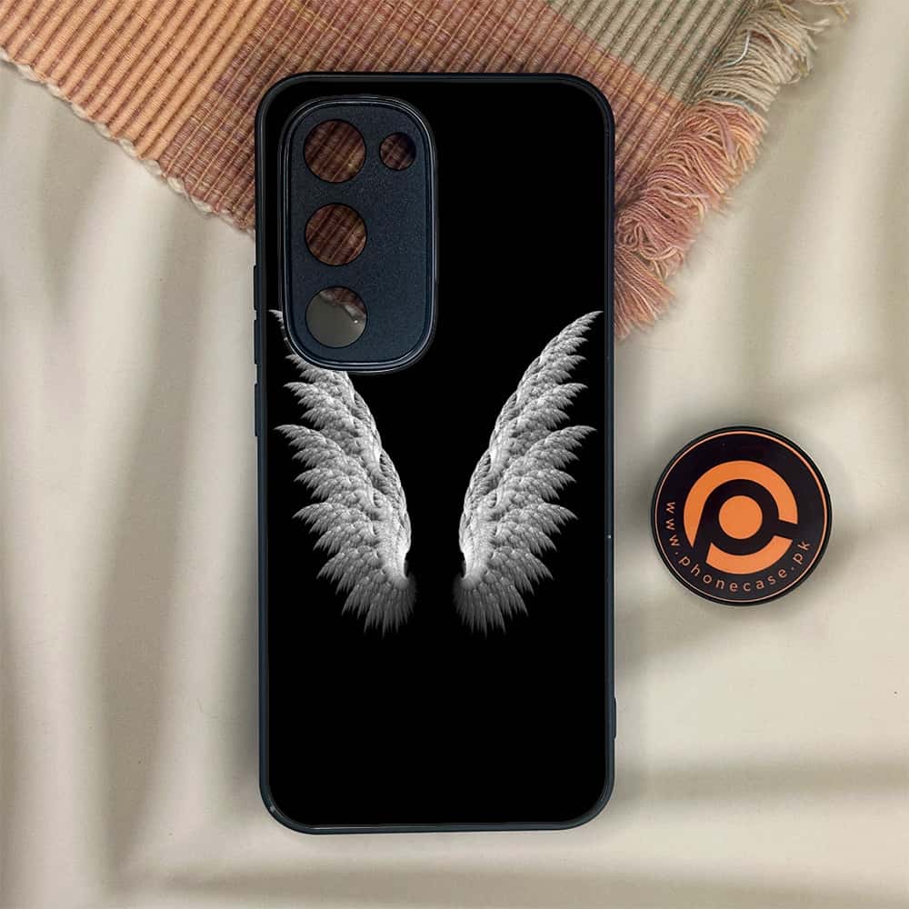 Tecno Spark 40 Pro Plus - Angel Wings Series - Premium Metal Printed soft Bumper shock Proof Case