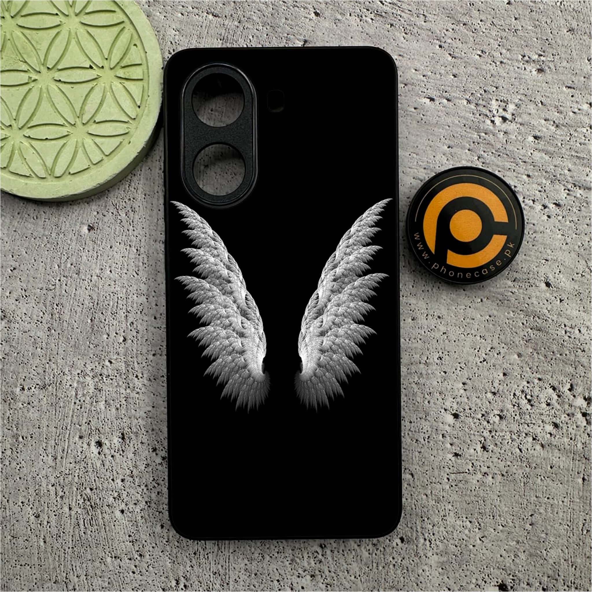 Xiaomi Redmi Turbo 4 - Angel Wings Series - Premium Metal Printed soft Bumper shock Proof Case