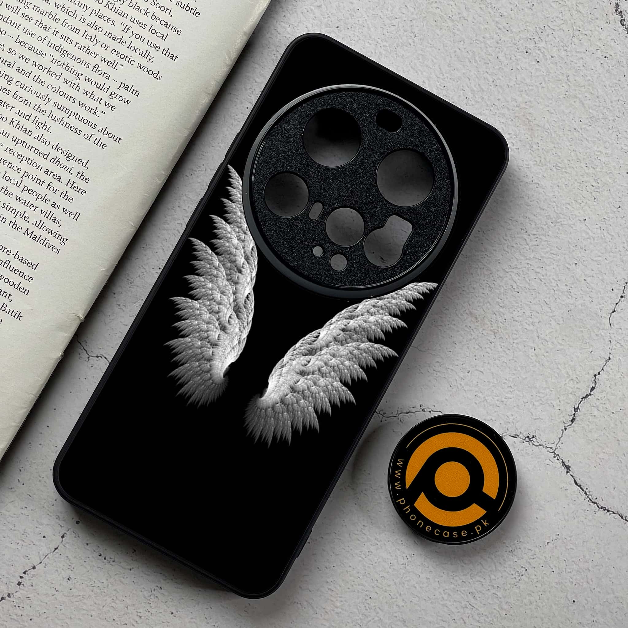Xiaomi 15 Ultra - Angel Wings Series - Premium Metal Printed Soft Bumper Shockproof Case