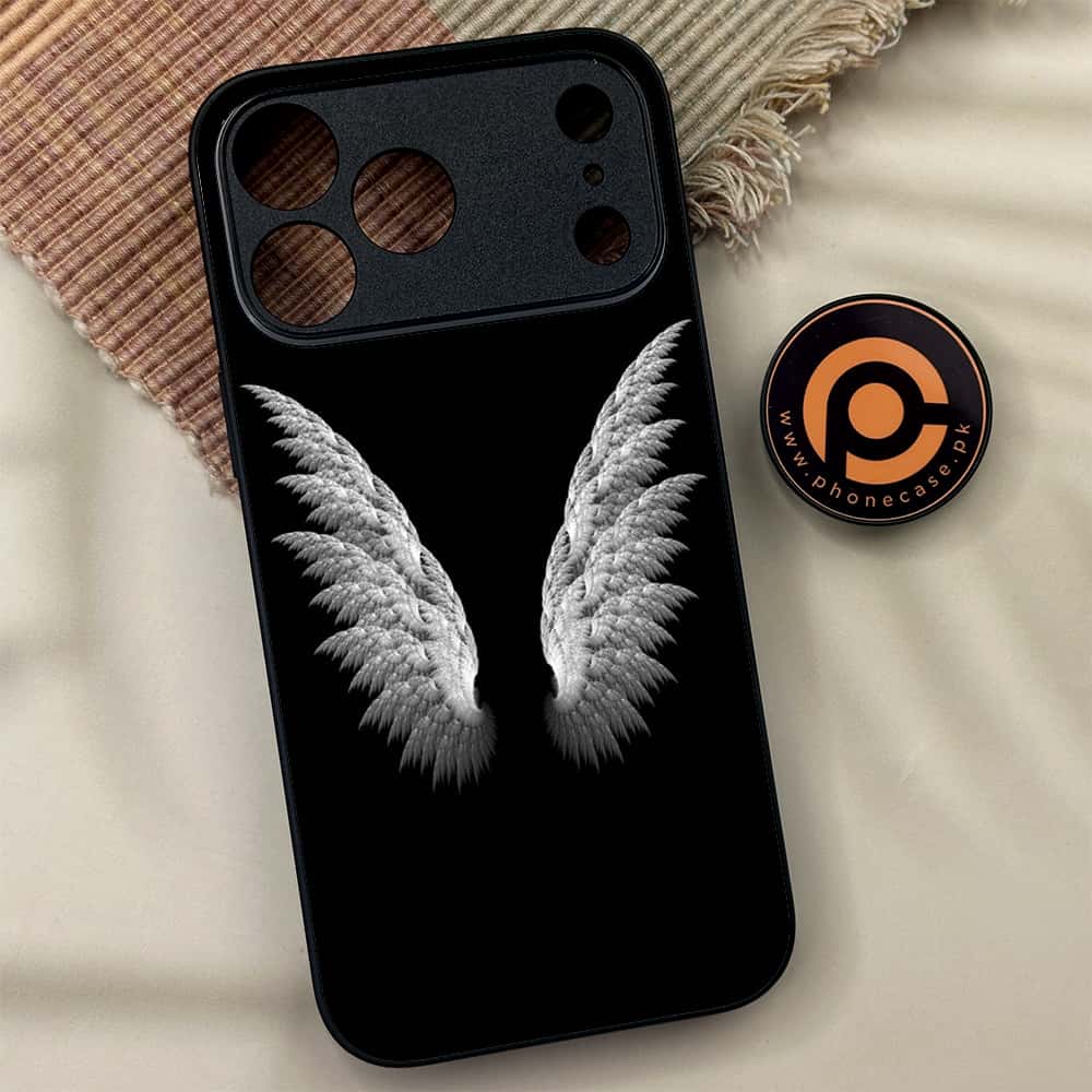 iPhone 17 Pro Max - Angel Wings Series - Premium Metal Printed soft Bumper shock Proof Case