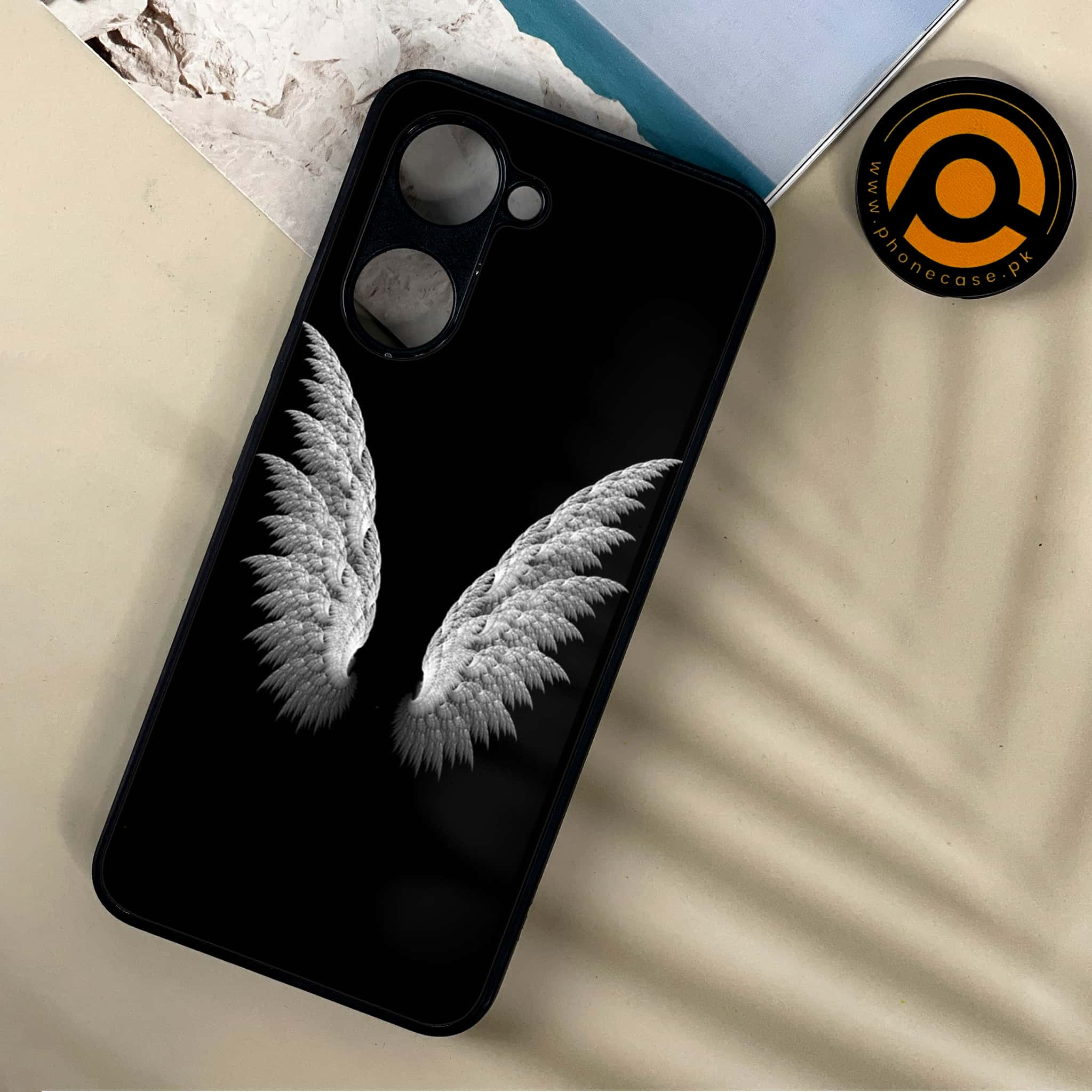 Vivo Y03 - Angel Wings Series - Premium Printed Metal soft Bumper shock Proof Case