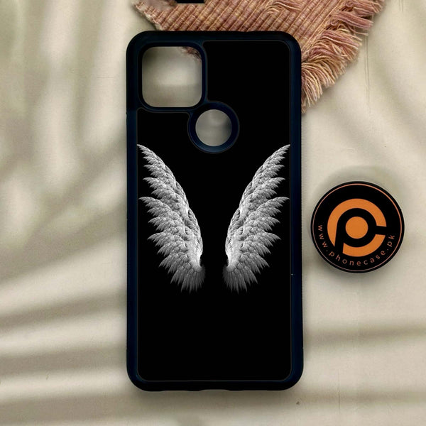 Google Pixel 4a 5G - Angel Wings Design 6 - Premium Metal Printed Soft Bumper Shock Proof Case