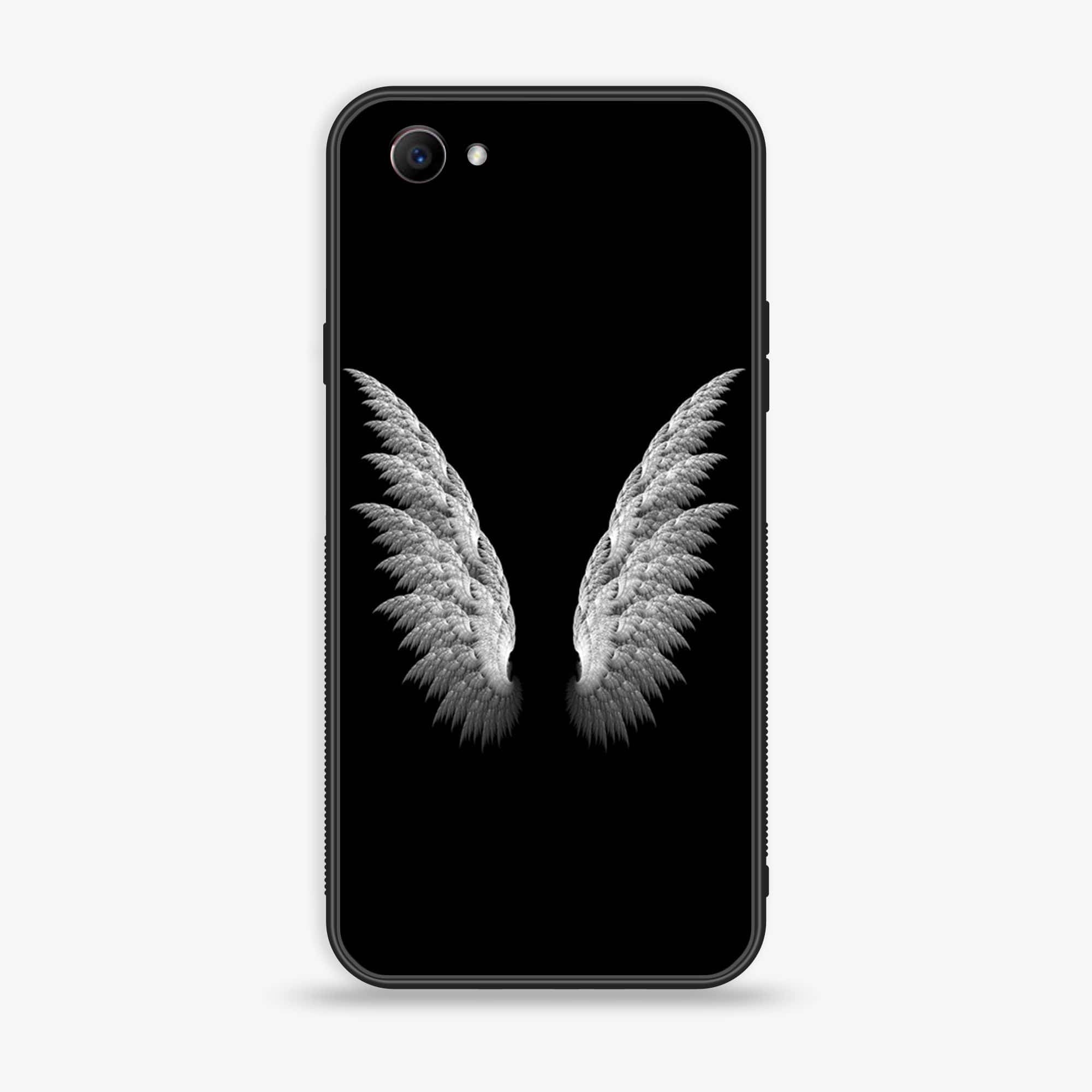 Oppo F7 Youth -  Angel Wings Series - Premium Printed Glass soft Bumper shock Proof Case