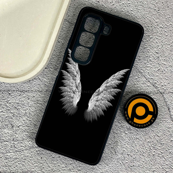 Infinix Hot 50 Pro - Angel Wings Design 6 - Premium Metal Printed soft Bumper shock Proof Case CS-35202