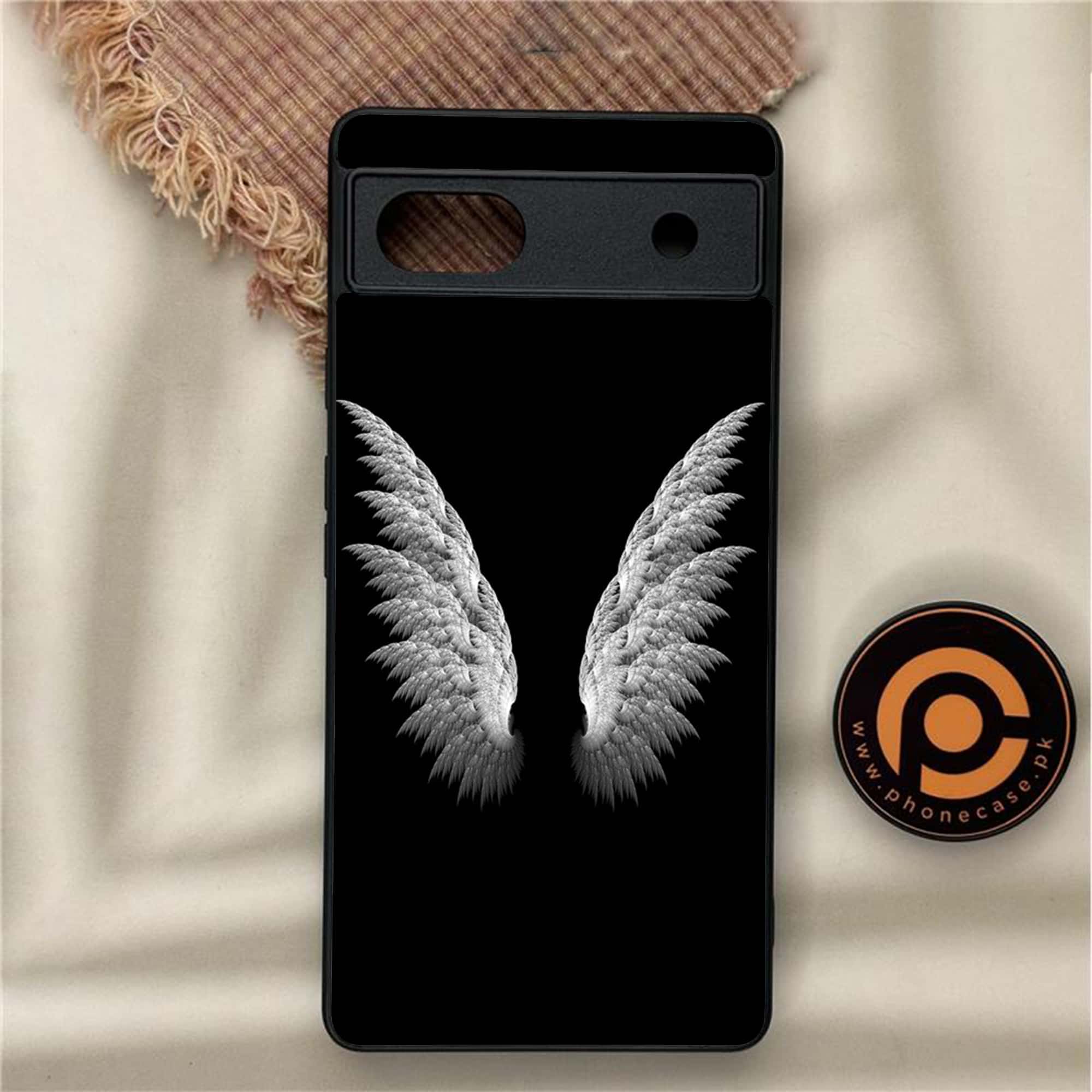 Google Pixel 6A - Angel Wings Series - Premium Metal Printed soft Bumper Shock Proof Case