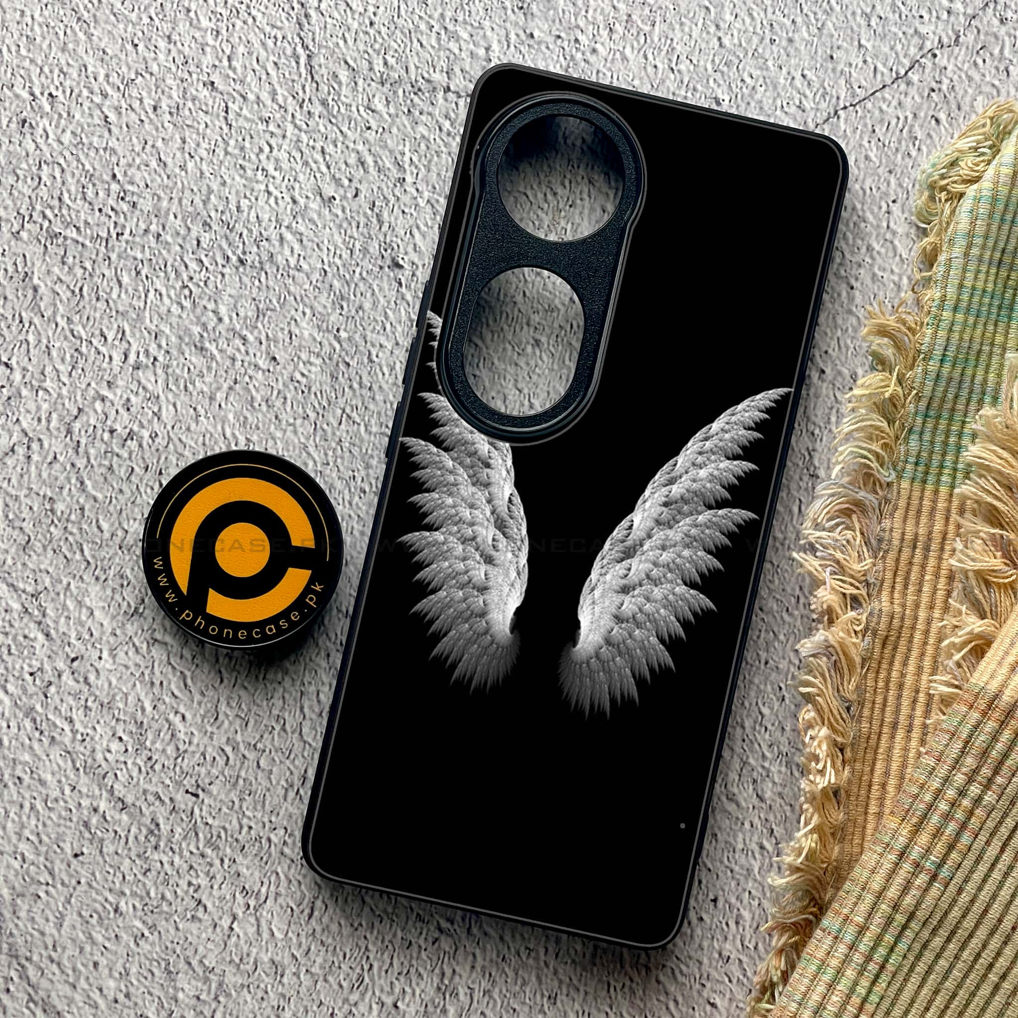 Vivo V40 Pro - Angel Wings Series - Premium Metal Printed soft Bumper shock Proof Case