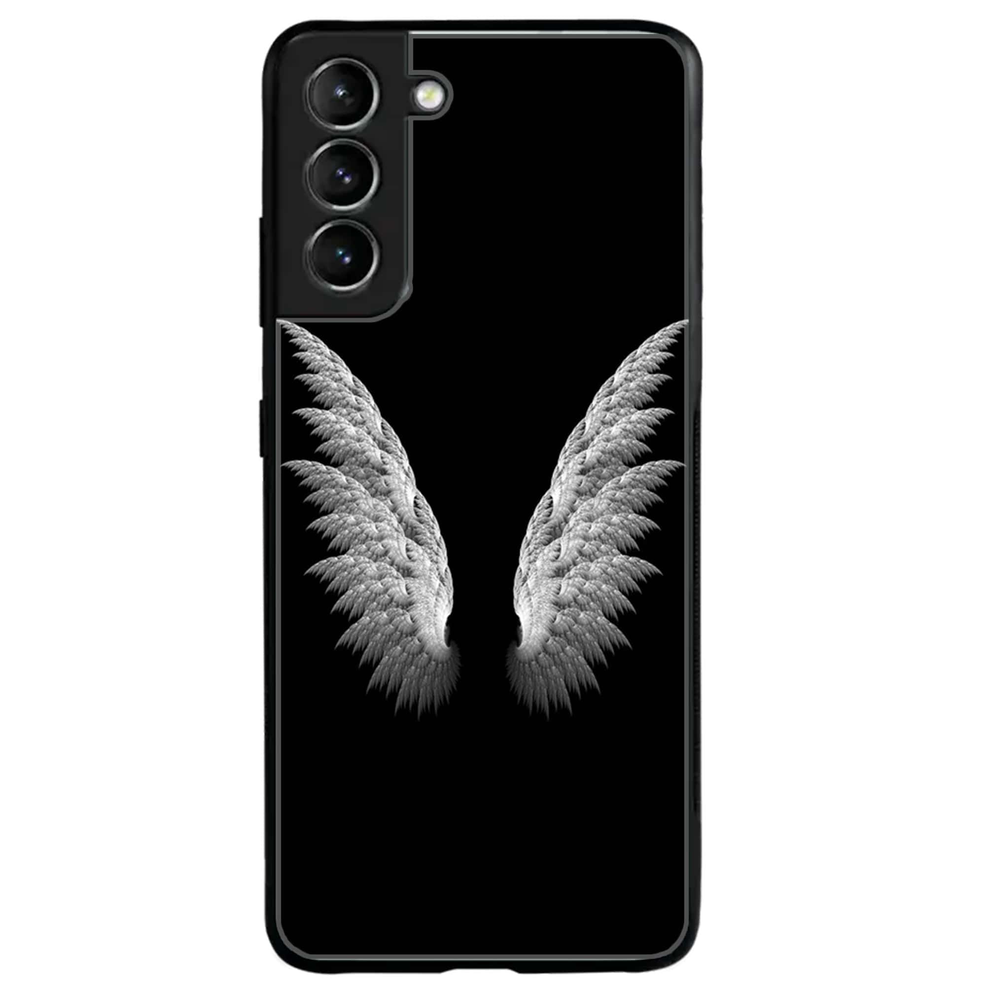 Samsung Galaxy S21 - Angel Wing Series - Premium Printed Glass soft Bumper shock Proof Case