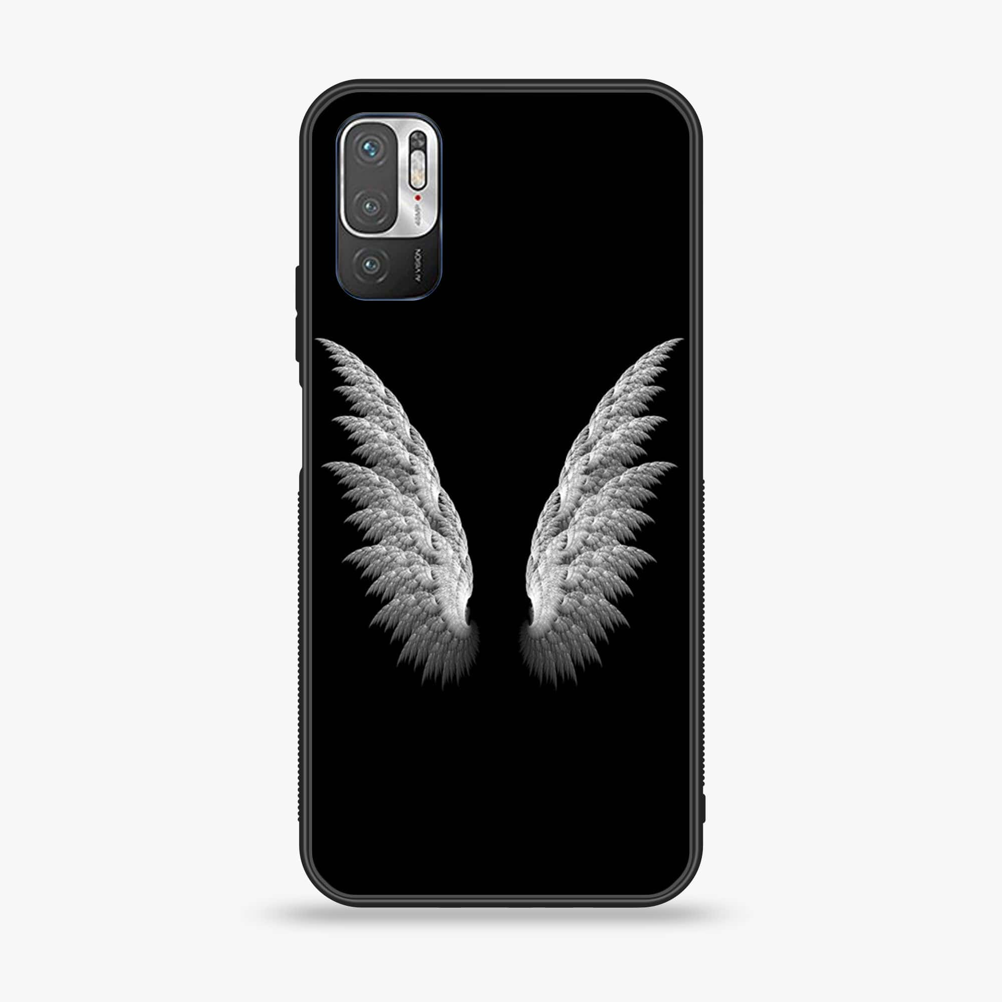 Xiaomi Redmi Note 10 5G - Angel Wings Series - Premium Printed Glass soft Bumper shock Proof Case