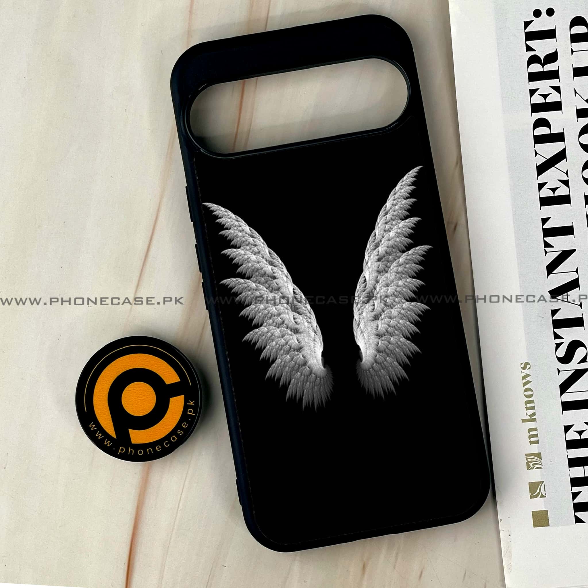 Google Pixel 9a - Angel Wings Series - Premium Metal Printed soft Bumper Shock Proof Case