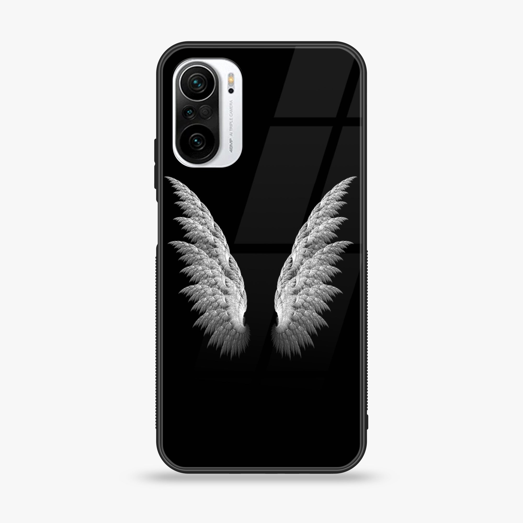 Xiaomi Poco F3 - Angel Wing Series - Premium Printed Glass soft Bumper shock Proof Case