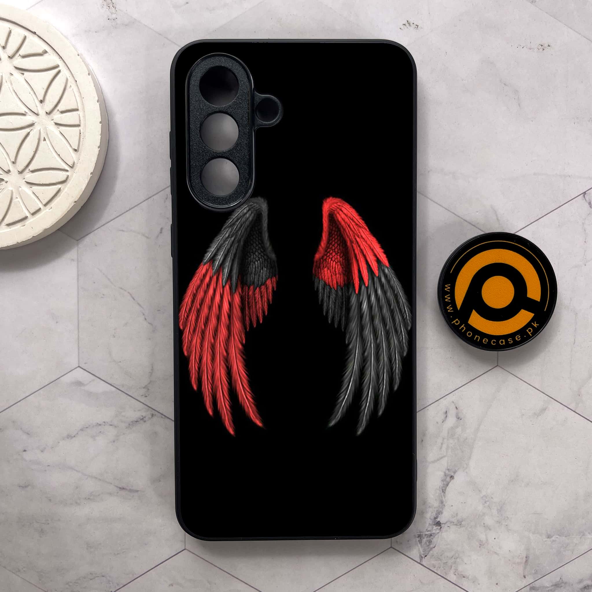 Samsung Galaxy A26 5G - Angel Wings Series - Premium Metal Printed soft Bumper shock Proof Case