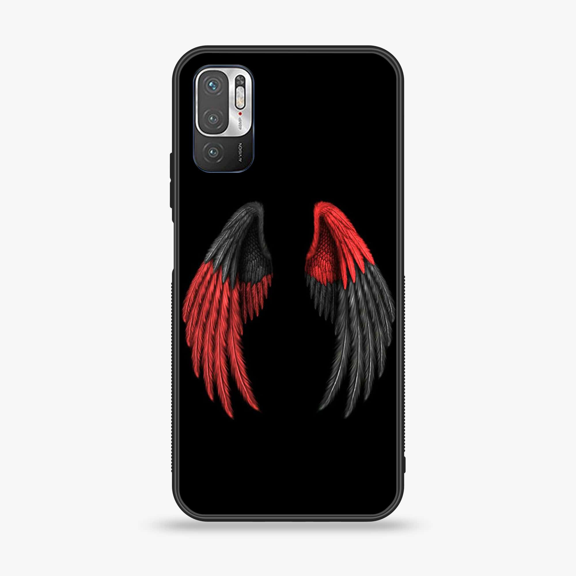 Xiaomi Redmi Note 10 5G - Angel Wings Series - Premium Printed Glass soft Bumper shock Proof Case