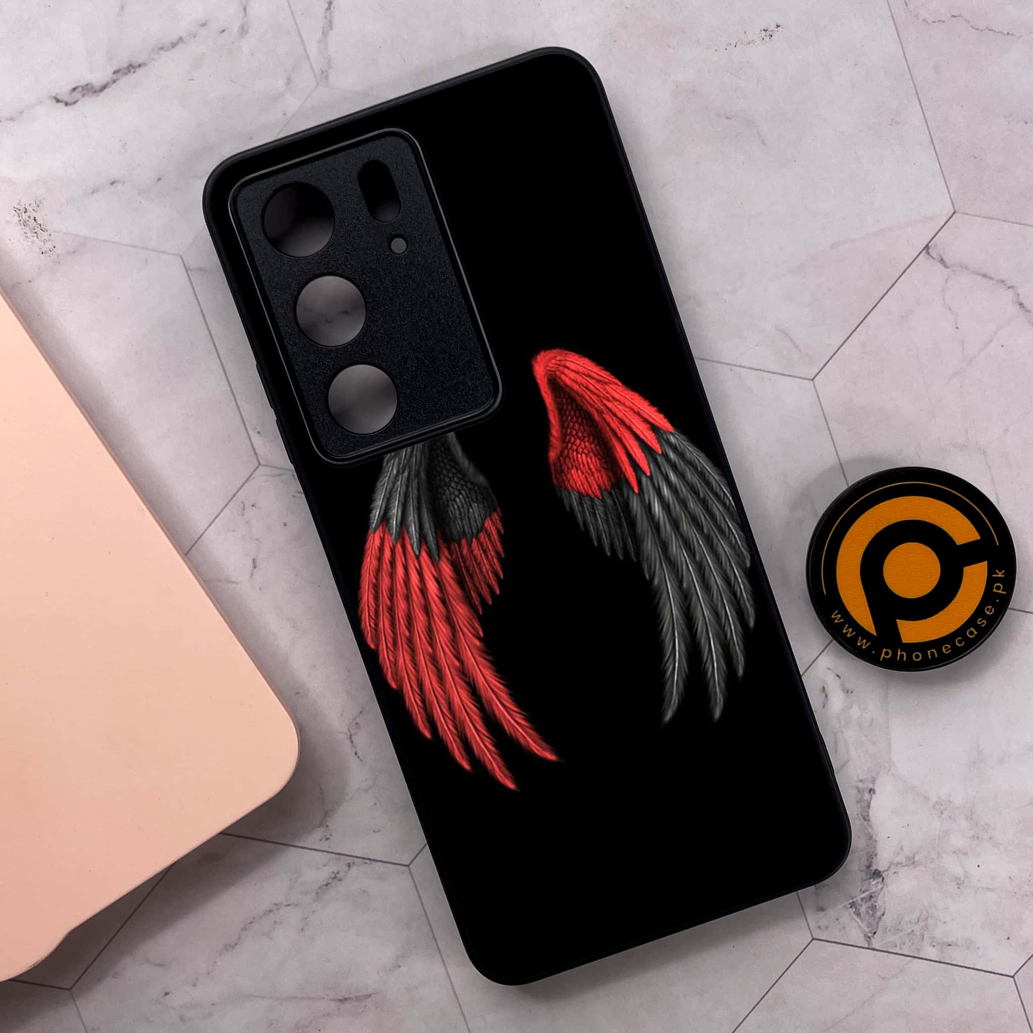 Realme C75x 4G - Angel Wings Series - Premium Metal Printed soft Bumper shock Proof Case
