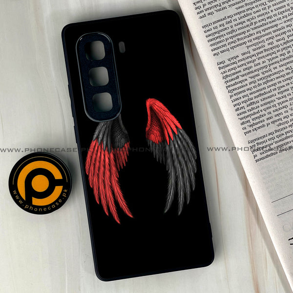 Infinix Hot 50 Pro Plus - Angel Wings Design 7 - Premium Printed Glass soft Bumper shock Proof Case CS-18244