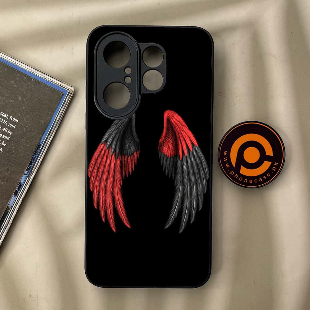 Vivo X200 FE - Angel Wings Series - Premium Metal Printed soft Bumper Shock Proof Case