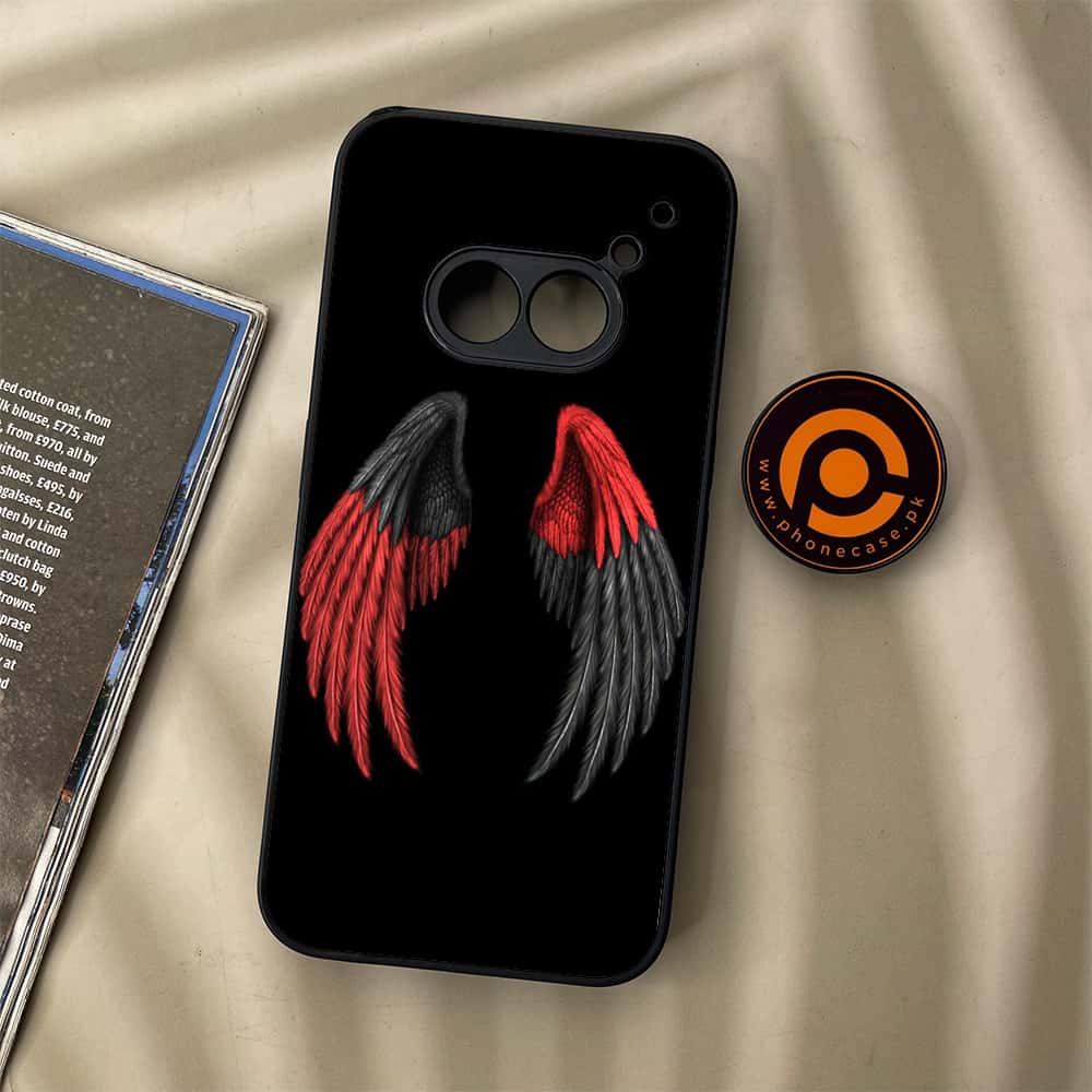 Nothing Phone (2a) - Angel Wings Series - Premium Metal Printed soft Bumper Shock Proof Case