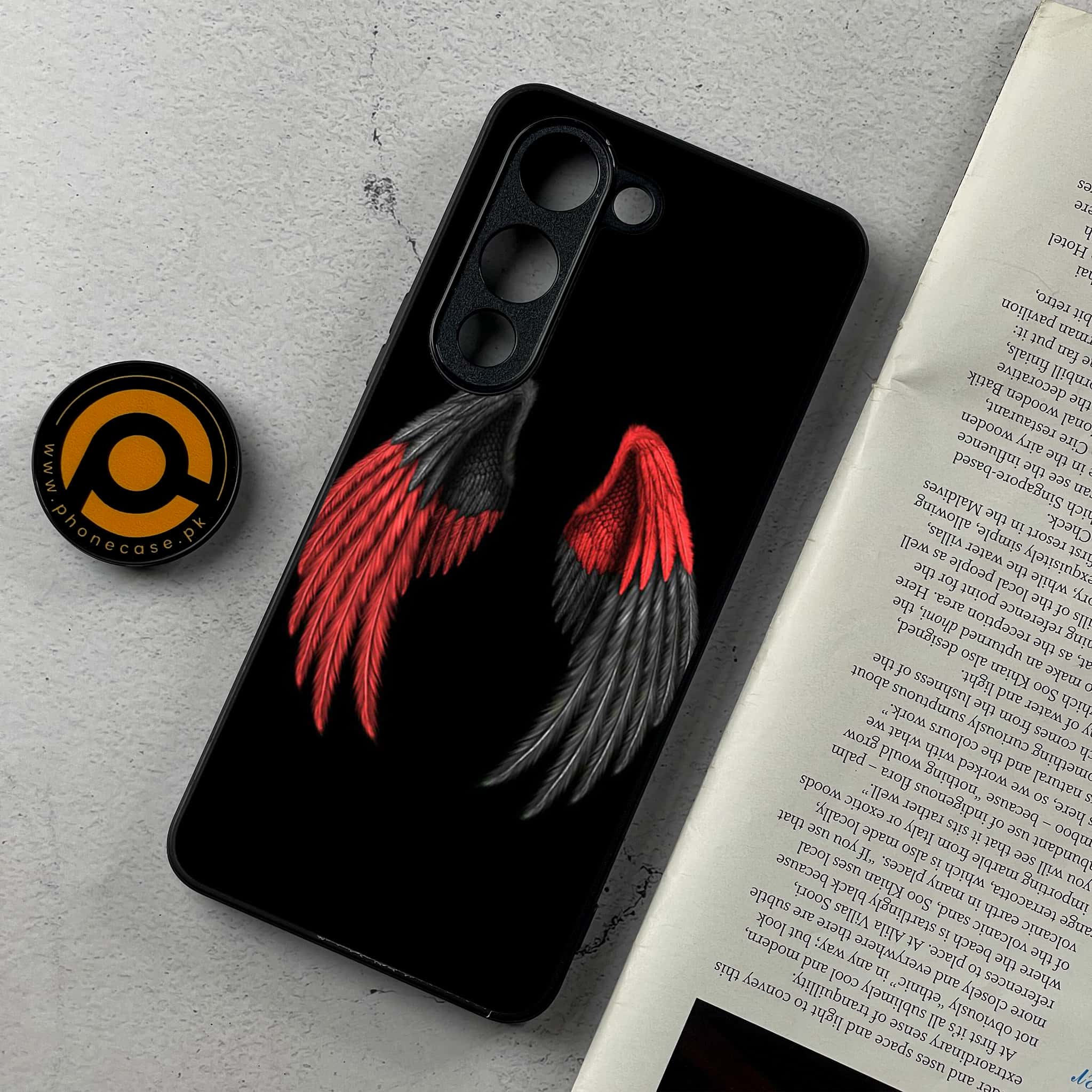 Vivo Y04 - Angel Wings Series - Premium Metal Printed Soft Bumper Shockproof Case