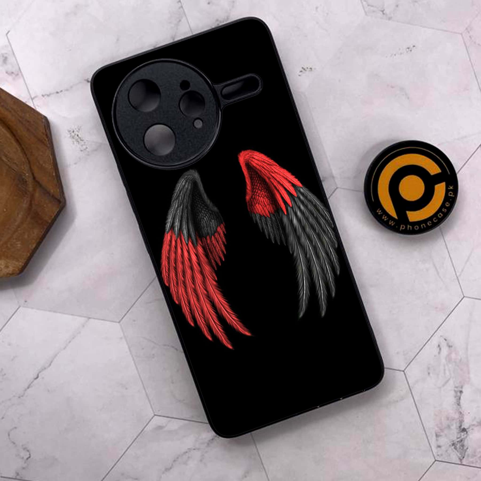 Xiaomi Poco F7 Ultra 5G - Angel Wings Series - Premium Metal Printed soft Bumper shock Proof Case