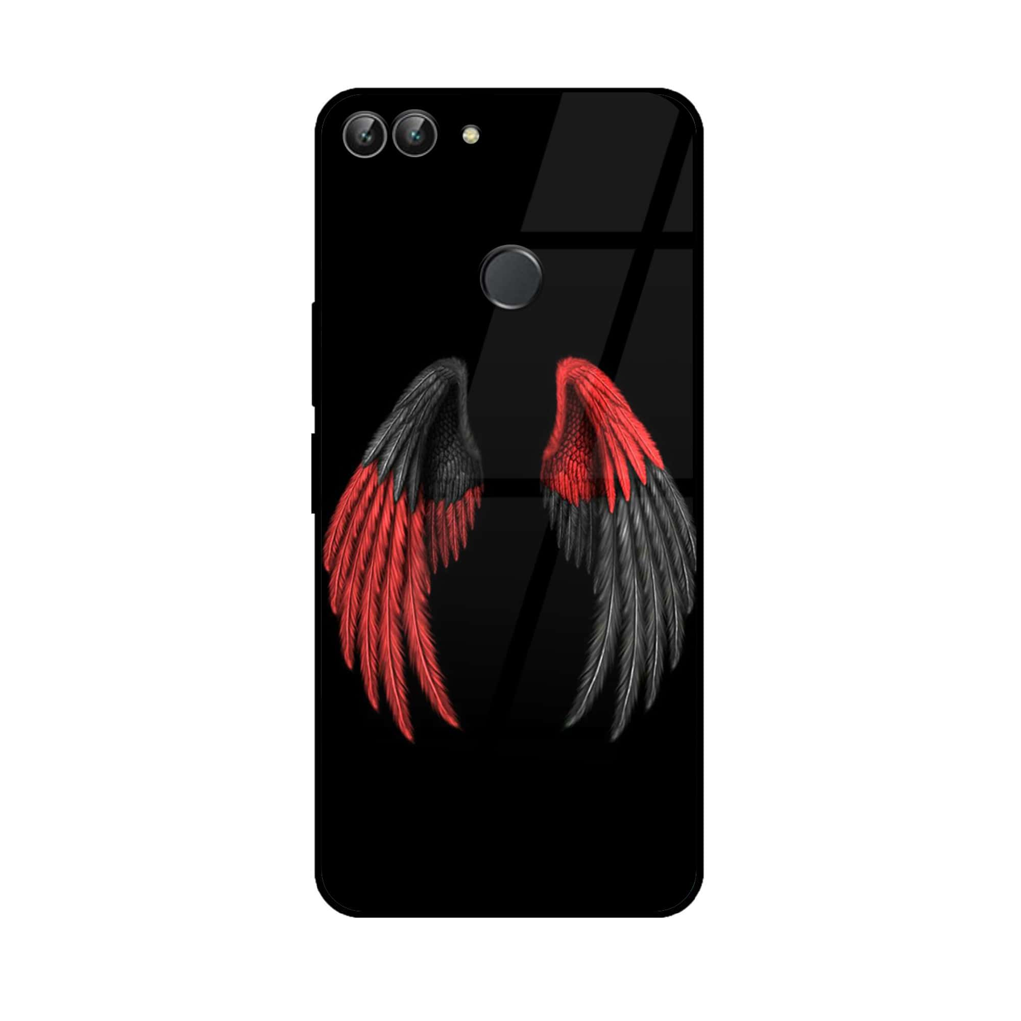 Huawei P Smart - Angel Wings Series - Premium Printed Glass soft Bumper shock Proof Case