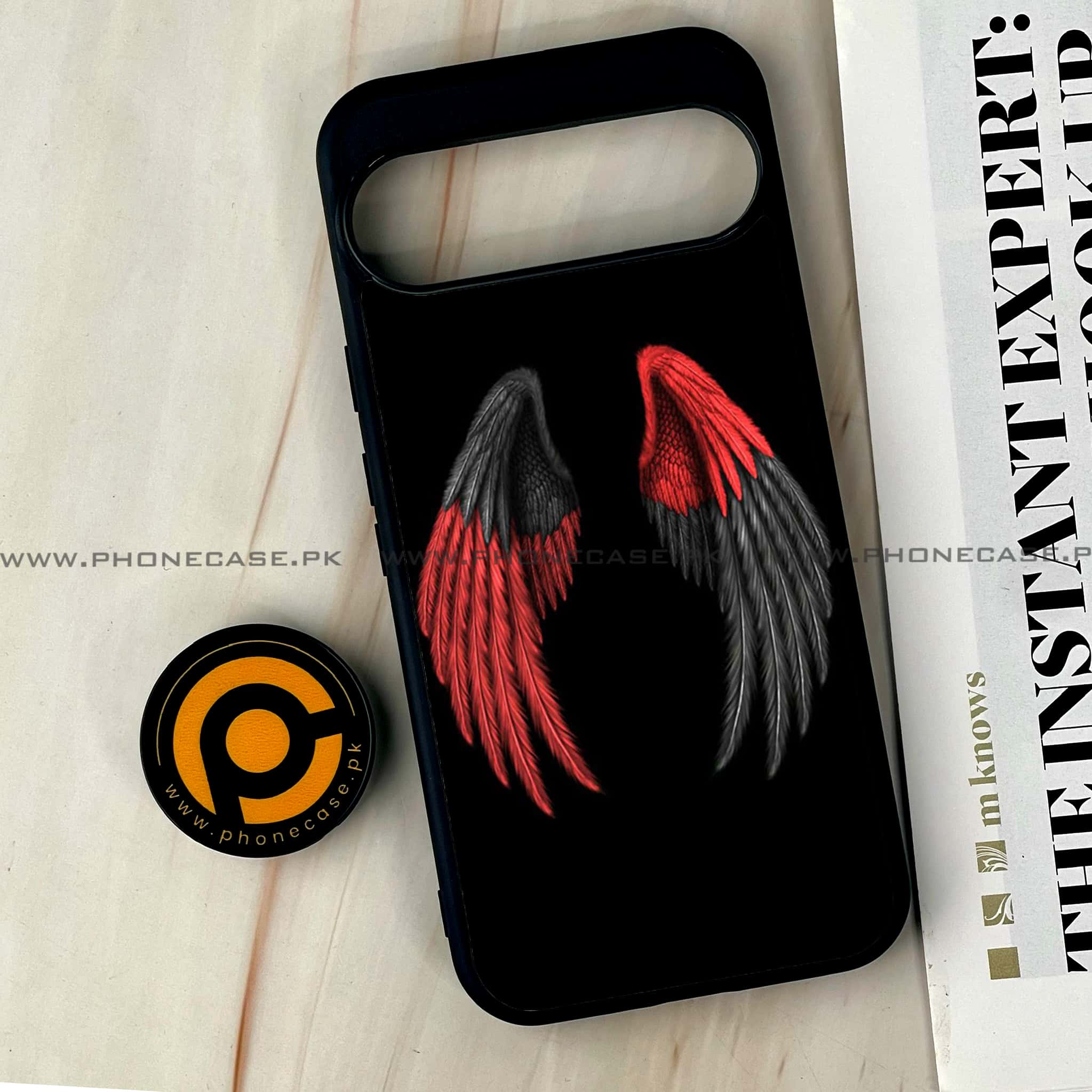 Google Pixel 9a - Angel Wings Series - Premium Metal Printed soft Bumper Shock Proof Case