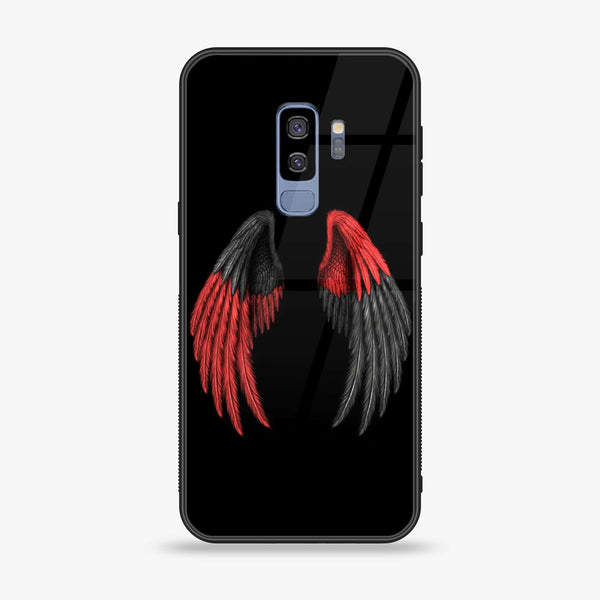 Samsung Galaxy S9 Plus - Angel wings  Design 7  - Premium Printed Glass soft Bumper shock Proof Case  CS-25779
