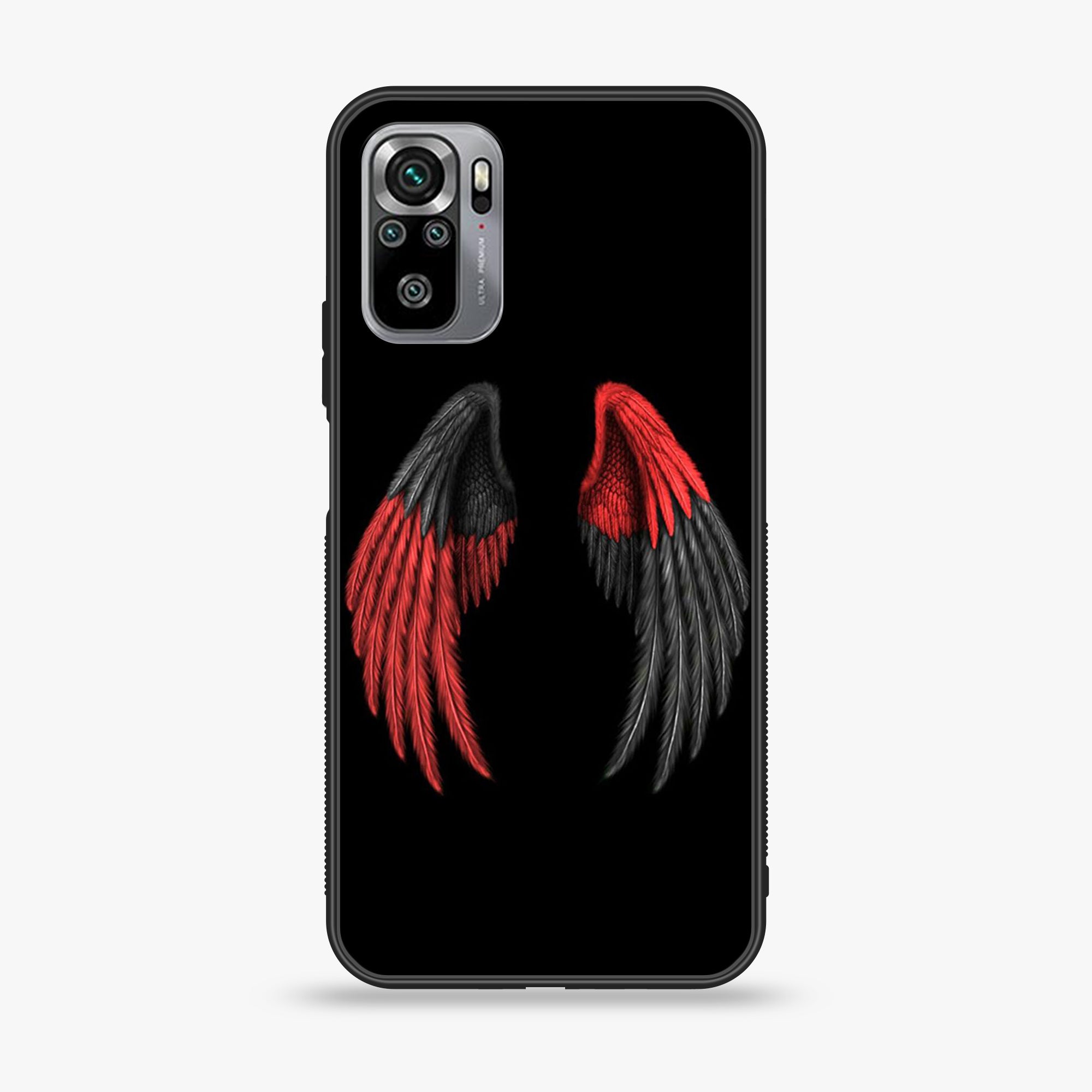 Xiaomi Redmi Note 10S- Angel Wings Series - Premium Printed Glass soft Bumper shock Proof Case